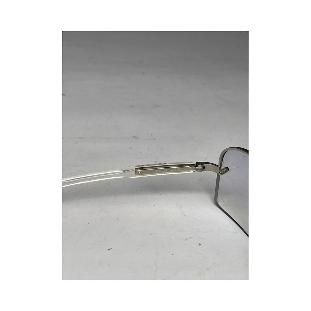 Prada Silver Plastic Sunglasses Size ONE SIZE - 4 Thumbnail