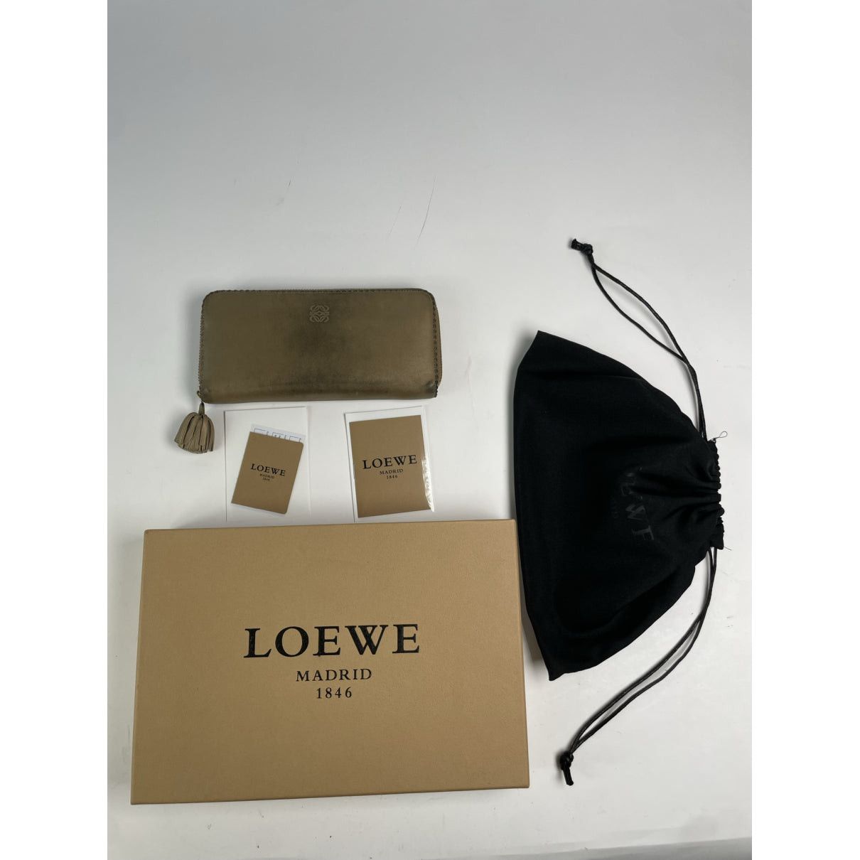 Loewe Puzzle Beige Leather Wallet Size ONE SIZE - 2 Thumbnail