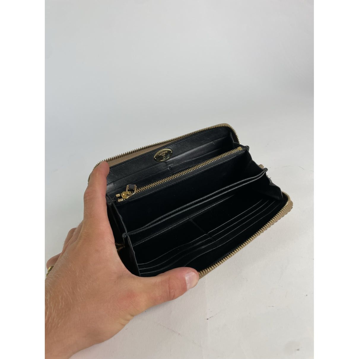 Loewe Puzzle Beige Leather Wallet Size ONE SIZE - 4 Thumbnail