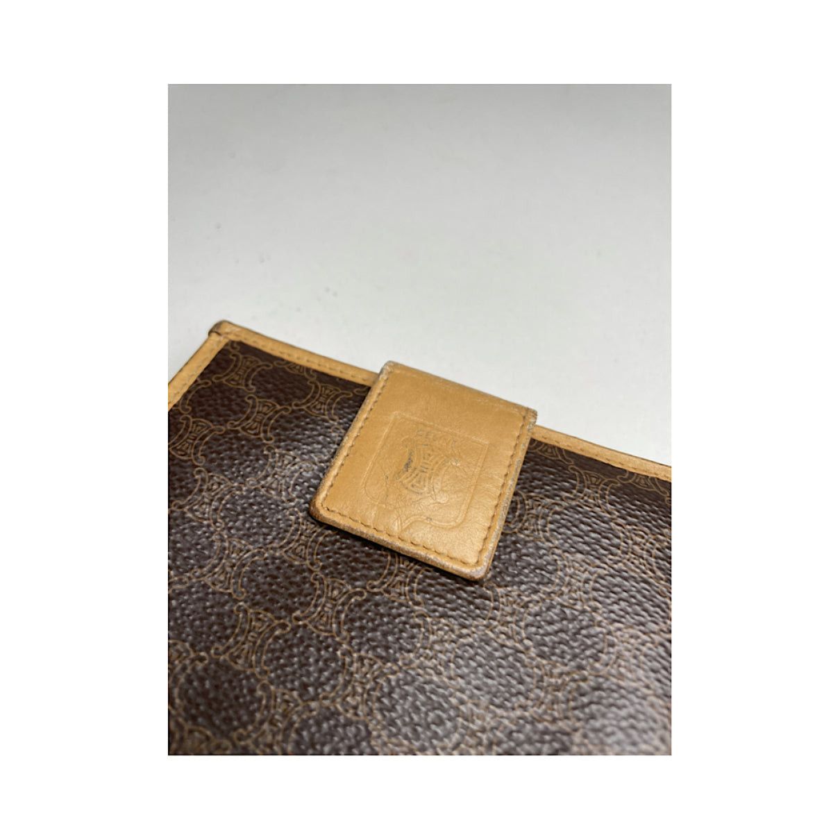 Celine Triomphe Vintage Brown Leather Wallet Size ONE SIZE - 4 Thumbnail