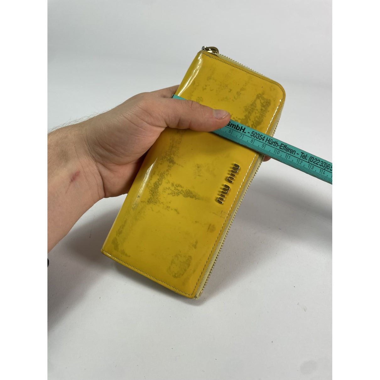 Miu Miu Yellow Patent Leather Wallet Size ONE SIZE - 5 Thumbnail