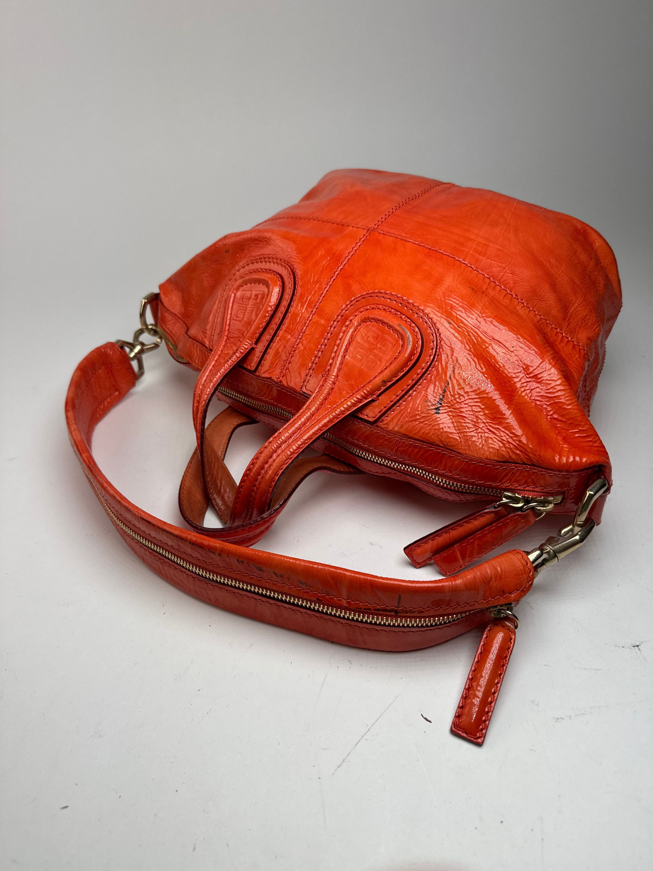 Givenchy Vintage Nightingale 2 way patent leather bag Orange Size ONE SIZE - 13 Thumbnail