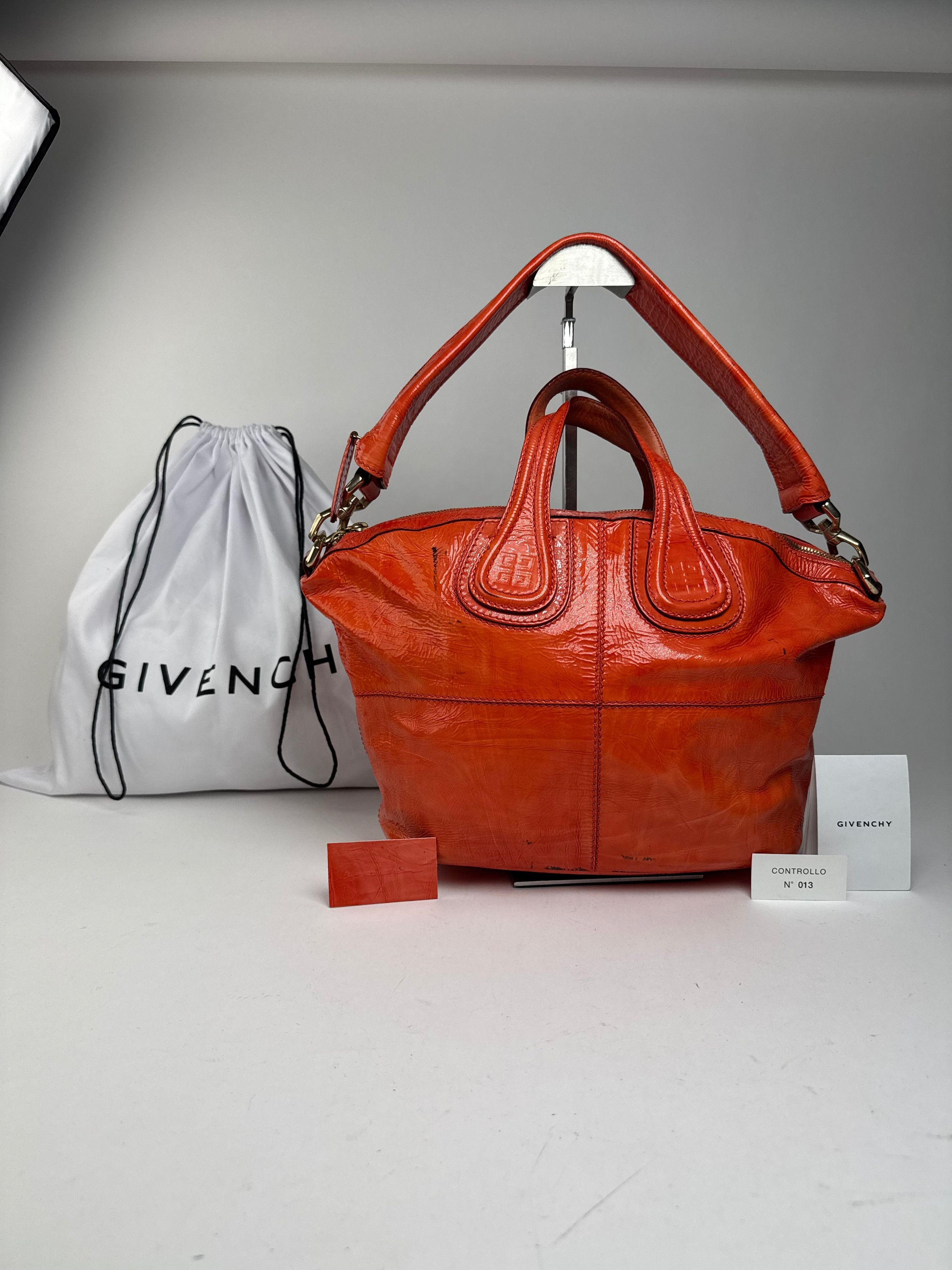 Givenchy Vintage Nightingale 2 way patent leather bag Orange Size ONE SIZE - 2 Thumbnail