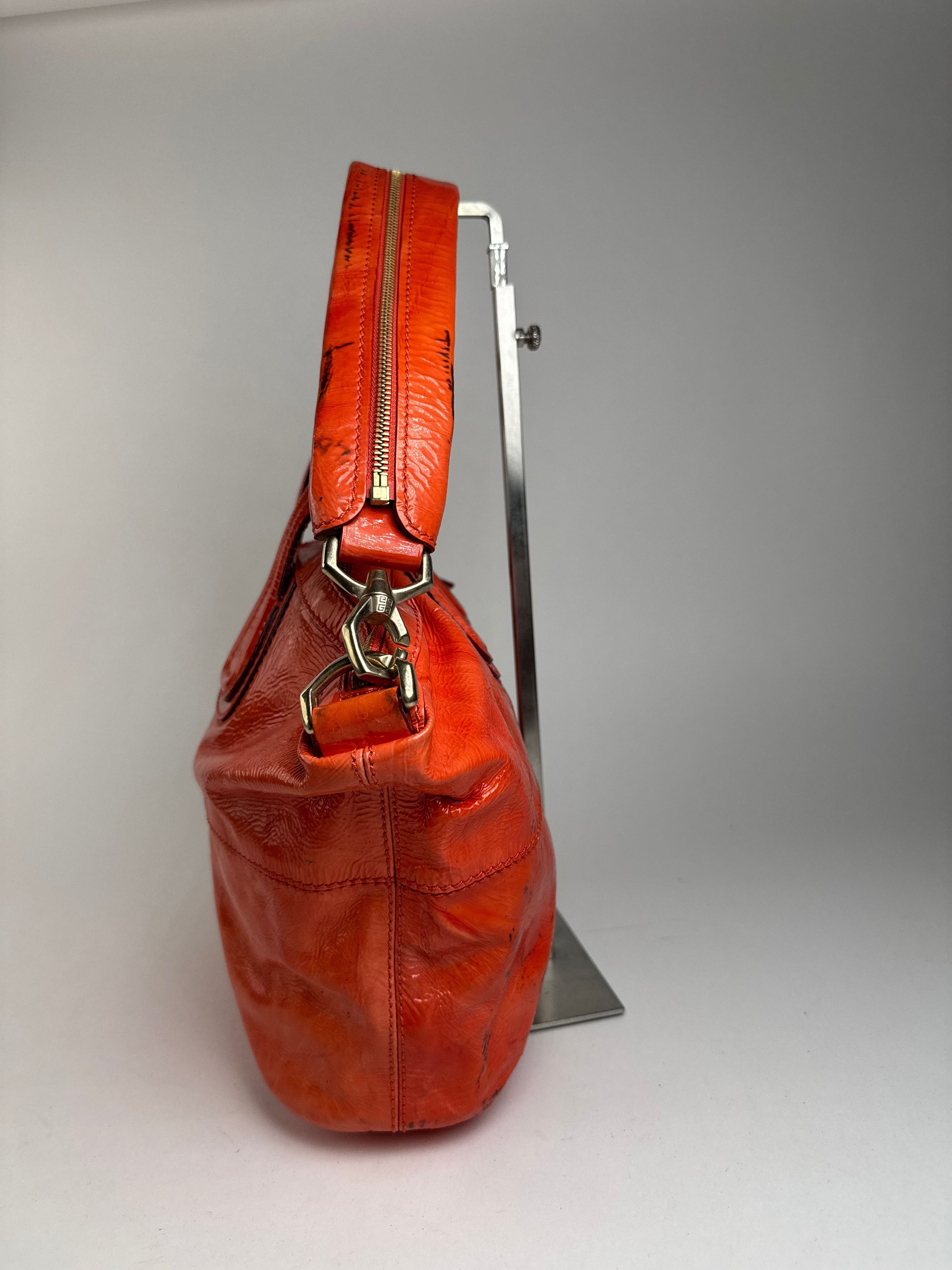 Givenchy Vintage Nightingale 2 way patent leather bag Orange Size ONE SIZE - 8 Thumbnail