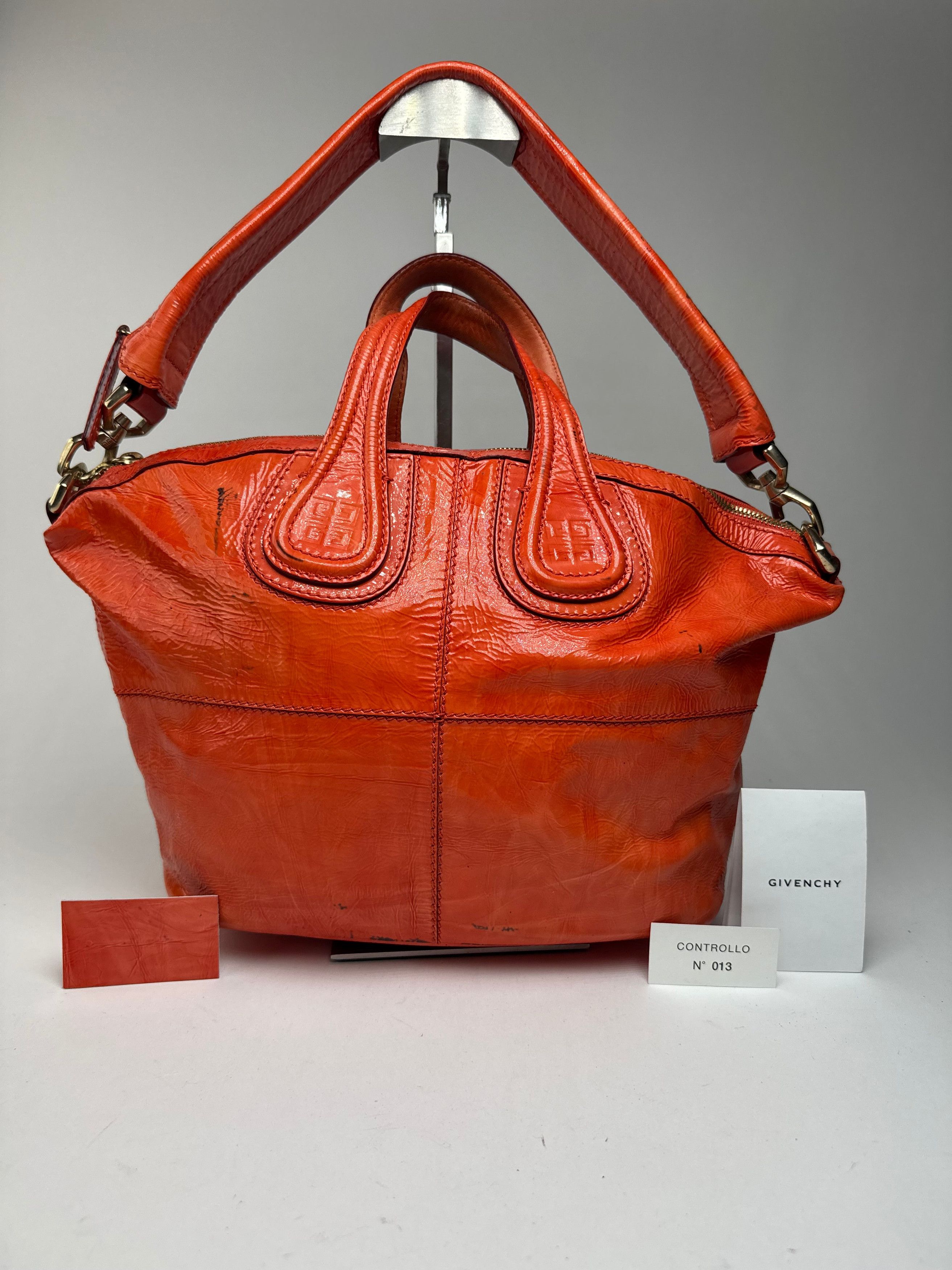Givenchy Vintage Nightingale 2 way patent leather bag Orange Size ONE SIZE - 7 Thumbnail