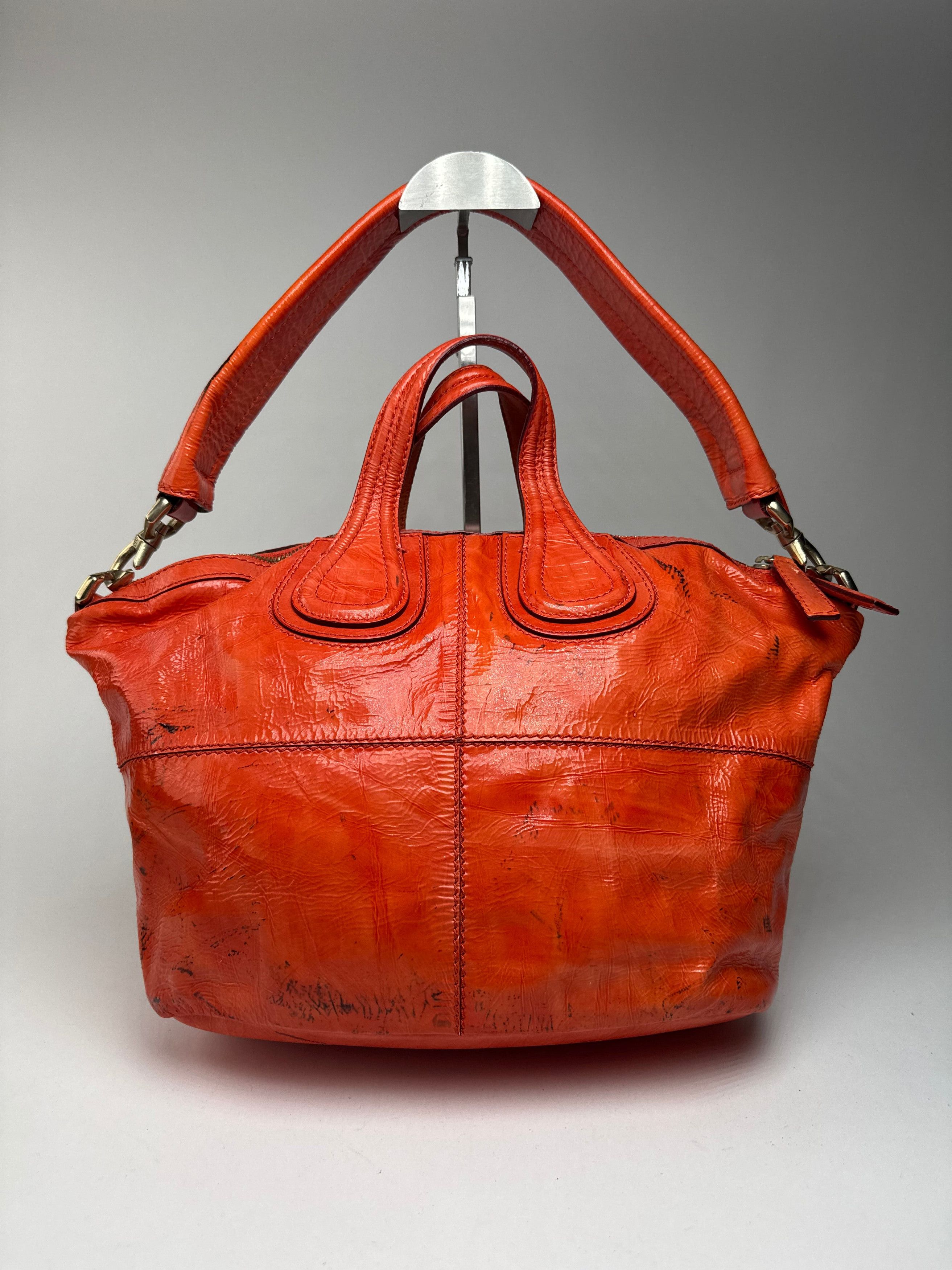 Givenchy Vintage Nightingale 2 way patent leather bag Orange Size ONE SIZE - 3 Thumbnail
