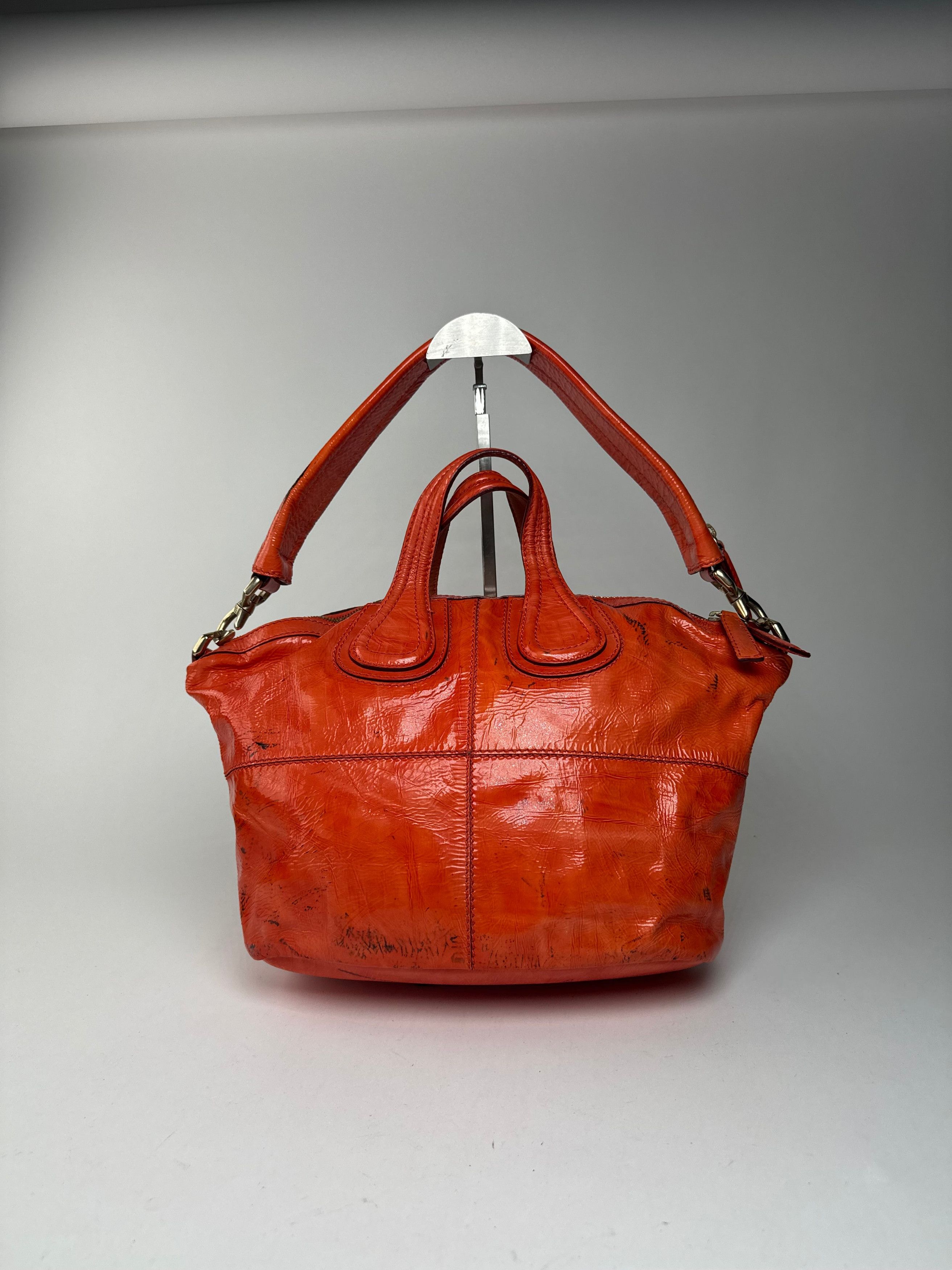 Givenchy Vintage Nightingale 2 way patent leather bag Orange Size ONE SIZE - 10 Thumbnail
