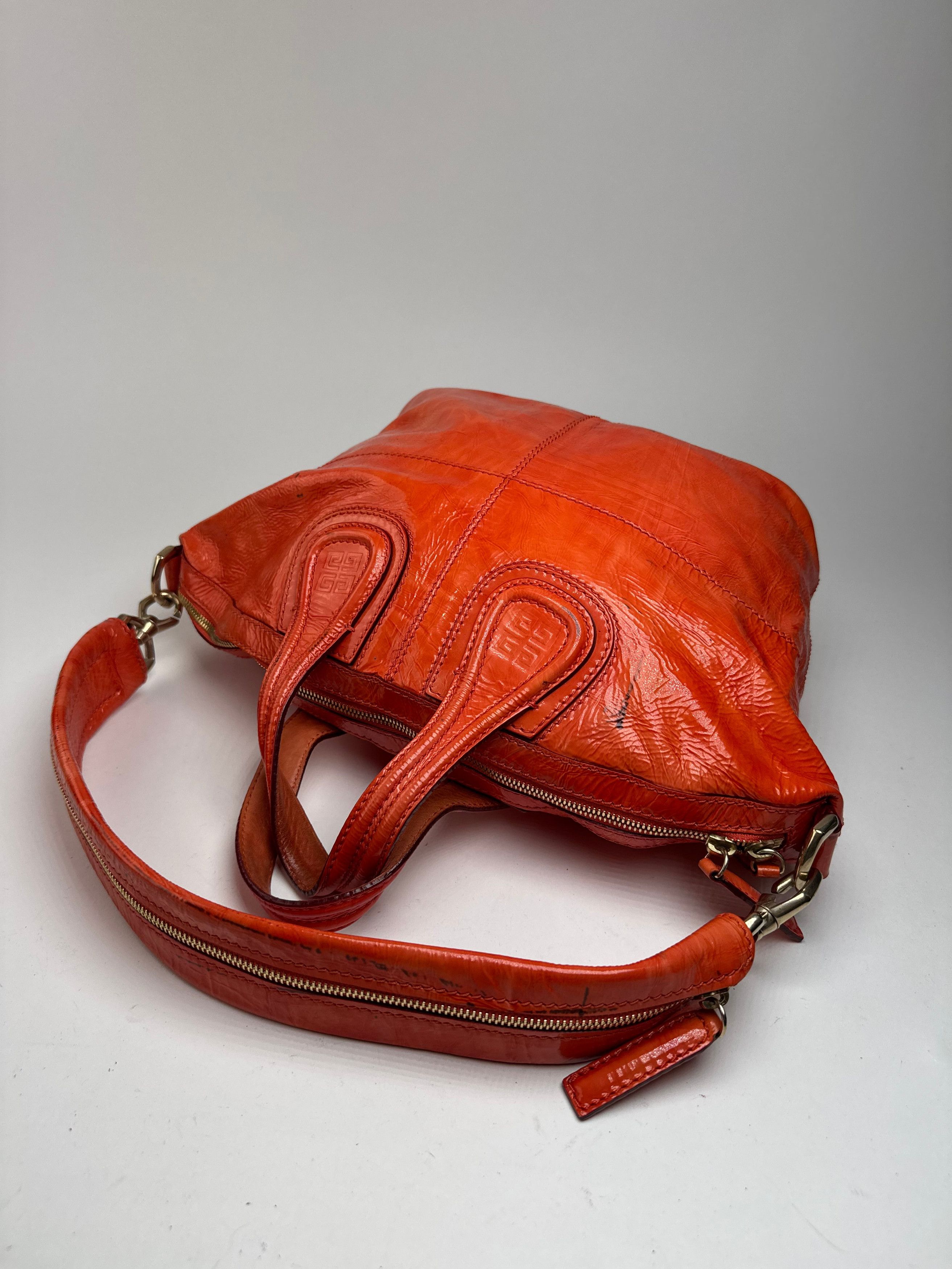 Givenchy Vintage Nightingale 2 way patent leather bag Orange Size ONE SIZE - 11 Thumbnail