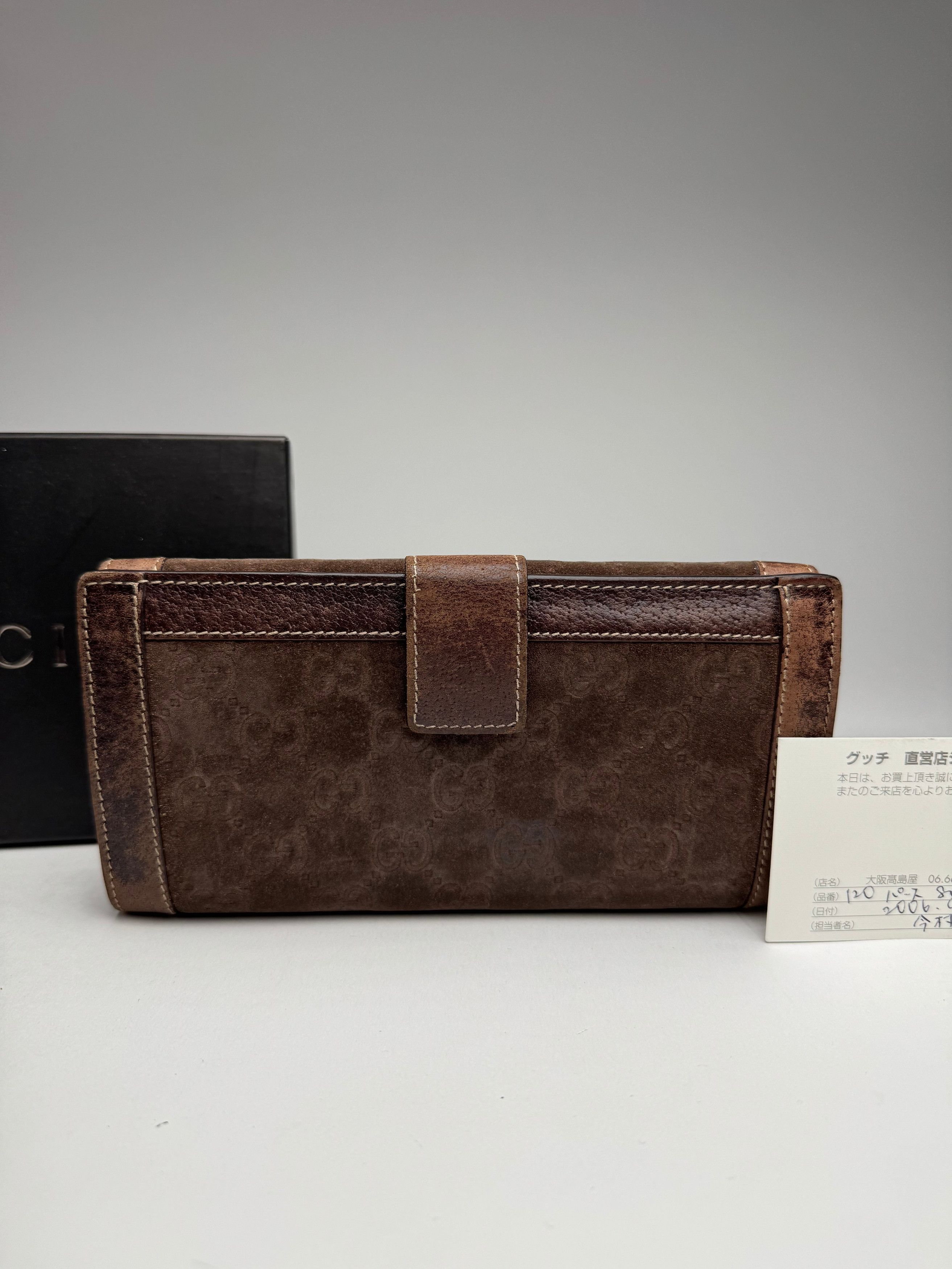 Gucci Vintage Suede leather monogram wallet Size ONE SIZE - 5 Thumbnail