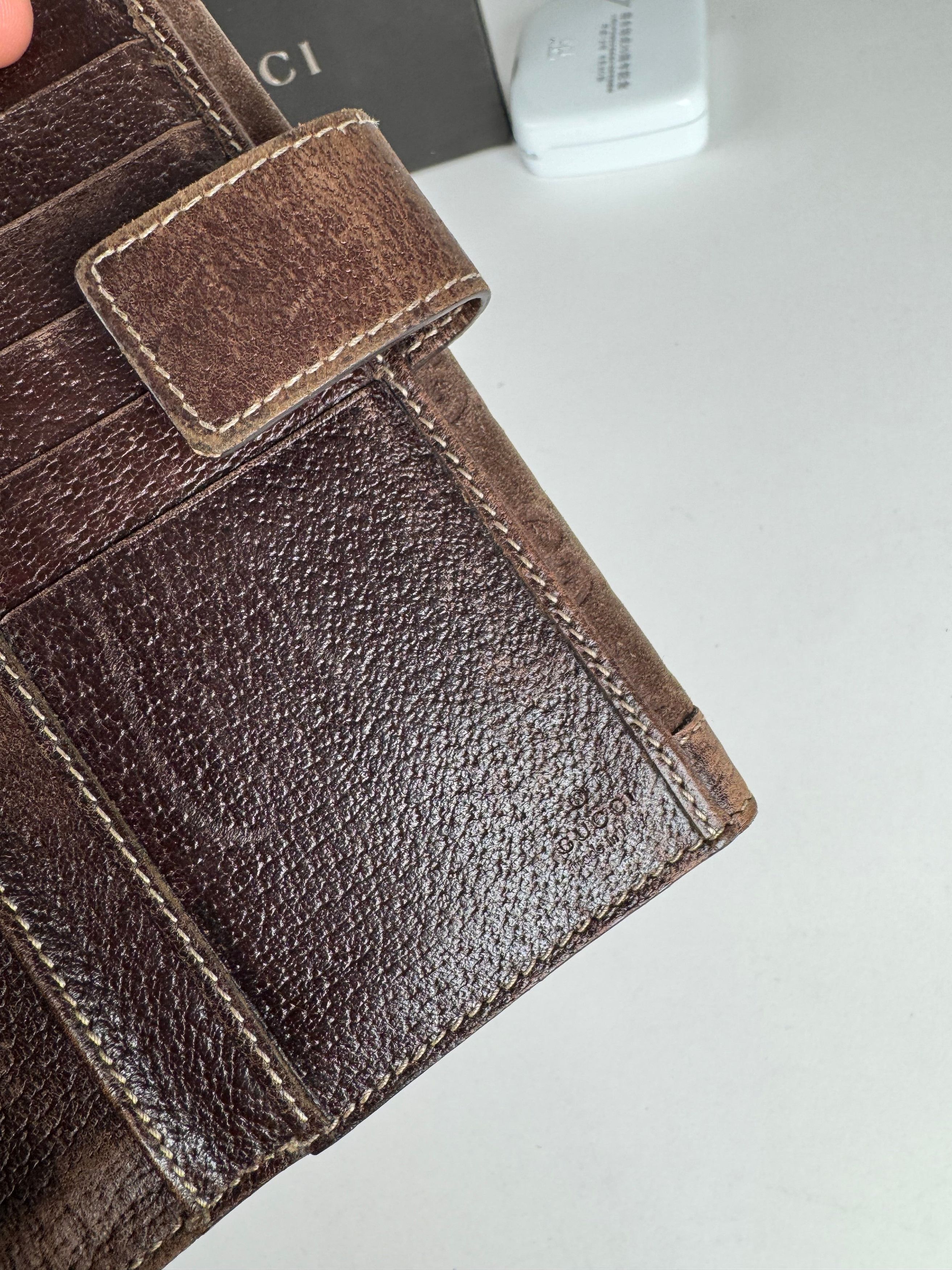 Gucci Vintage Suede leather monogram wallet Size ONE SIZE - 10 Thumbnail