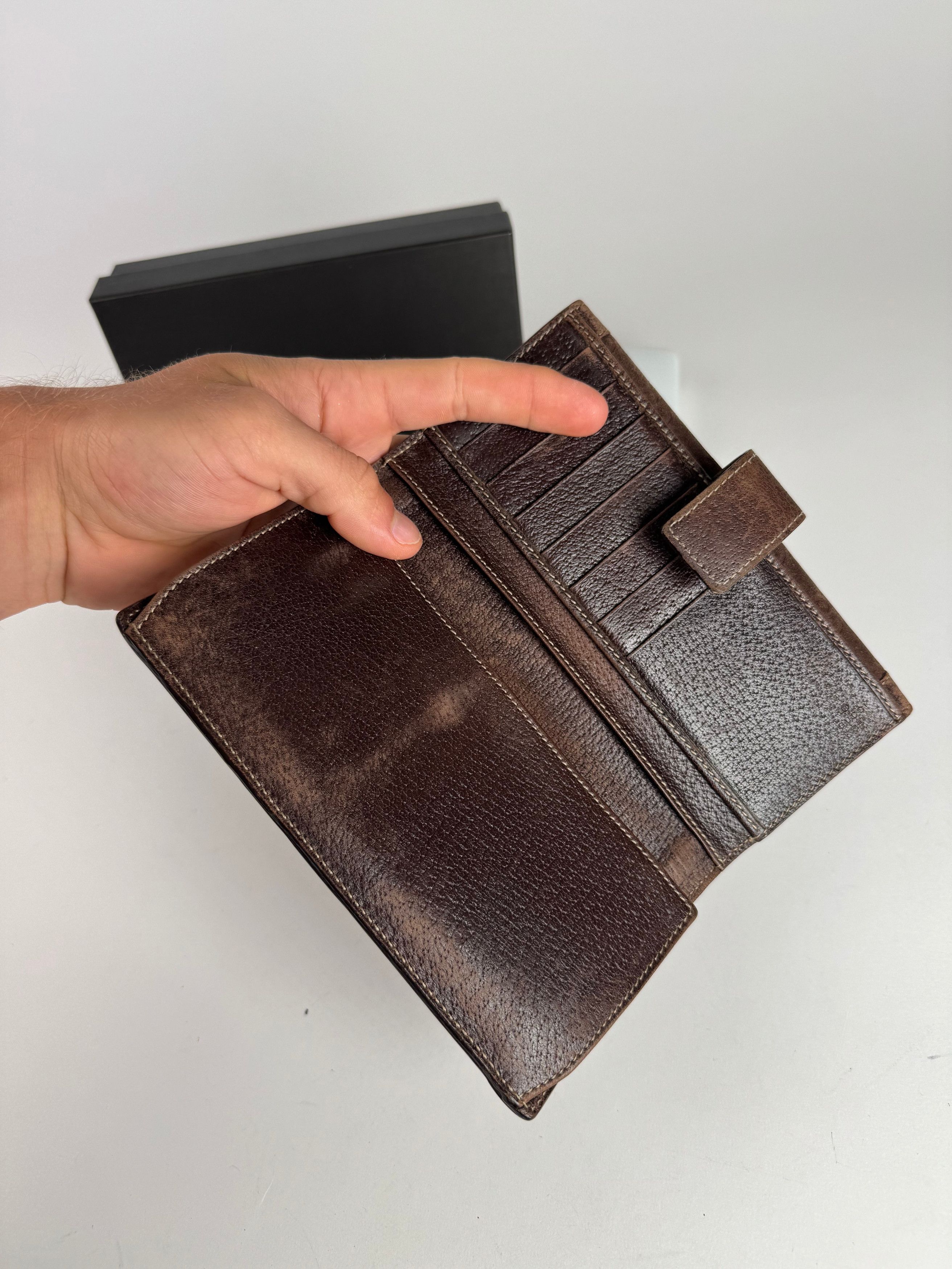 Gucci Vintage Suede leather monogram wallet Size ONE SIZE - 11 Thumbnail