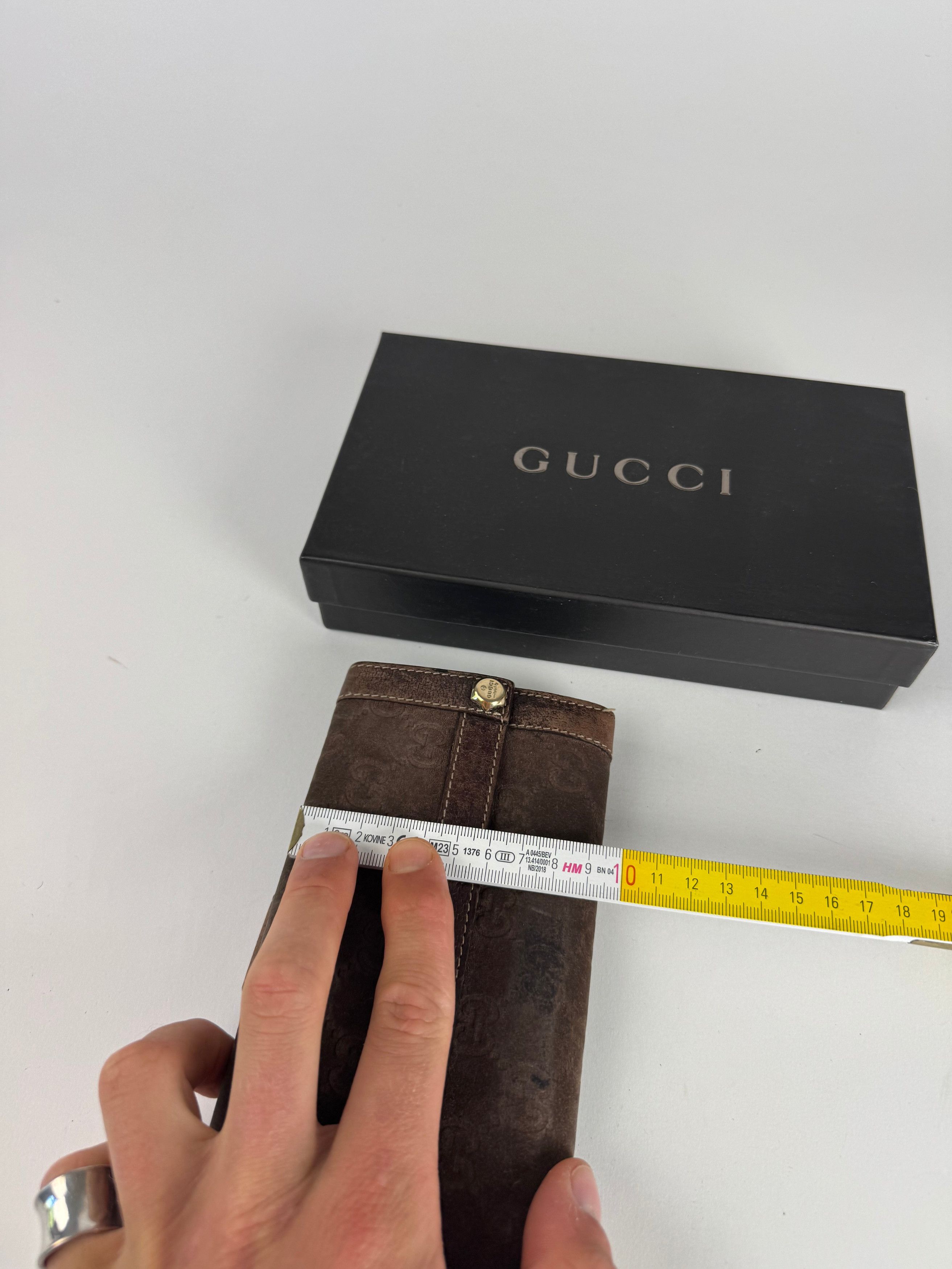 Gucci Vintage Suede leather monogram wallet Size ONE SIZE - 3 Thumbnail