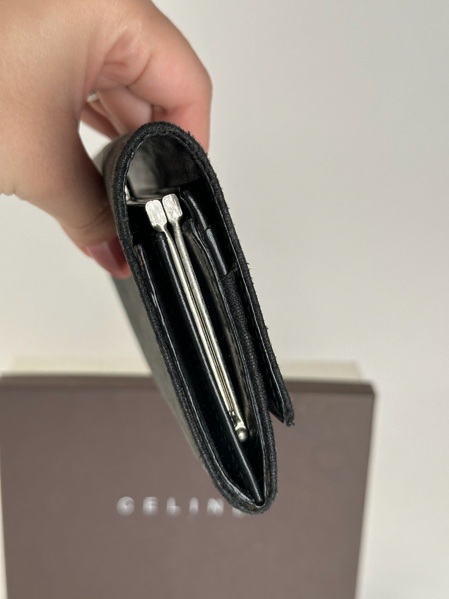 Celine Vintage Macadam Wallet black Size ONE SIZE - 8 Thumbnail