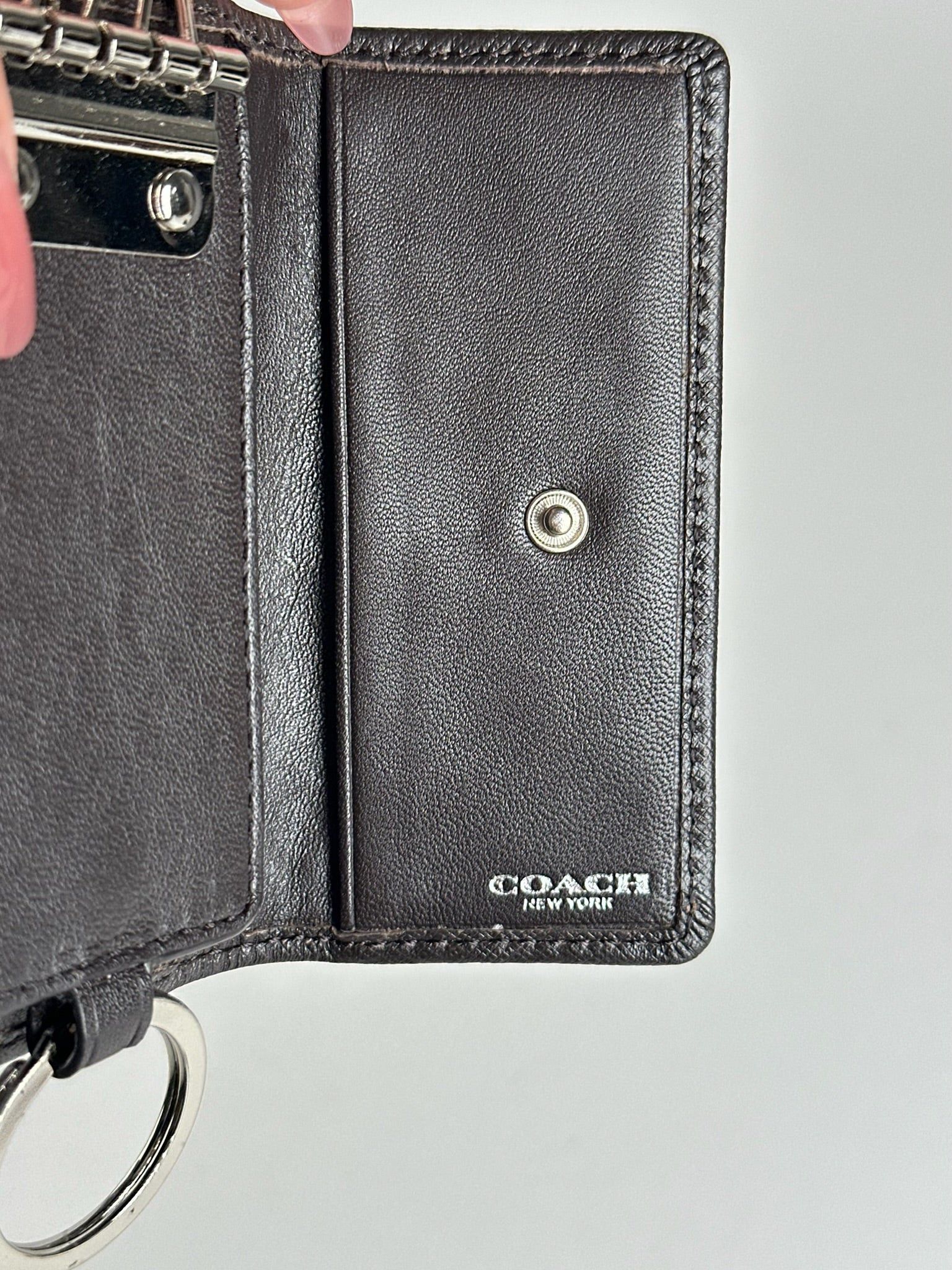 Coach Vintage Leather Monogram Key Holder black Size ONE SIZE - 3 Thumbnail