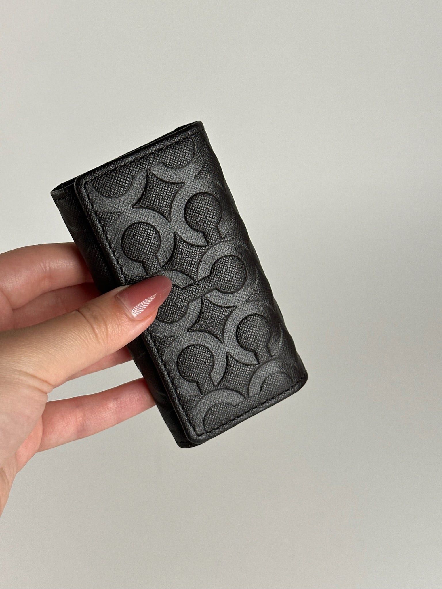 Coach Vintage Leather Monogram Key Holder black Size ONE SIZE - 7 Thumbnail