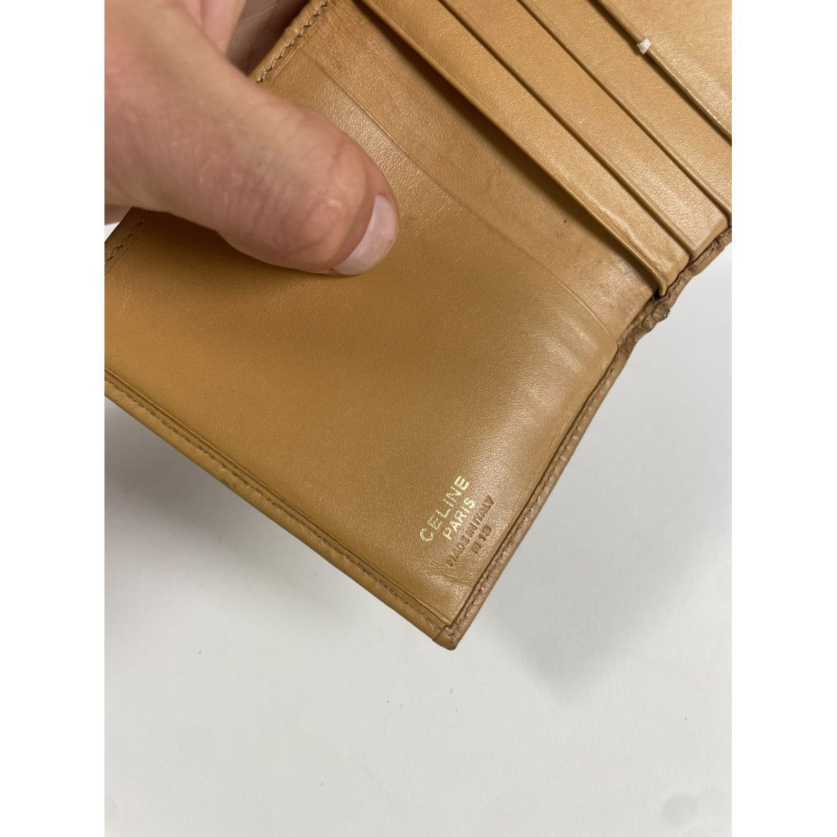 Celine Triomphe Beige Leather Wallet Size ONE SIZE - 4 Thumbnail