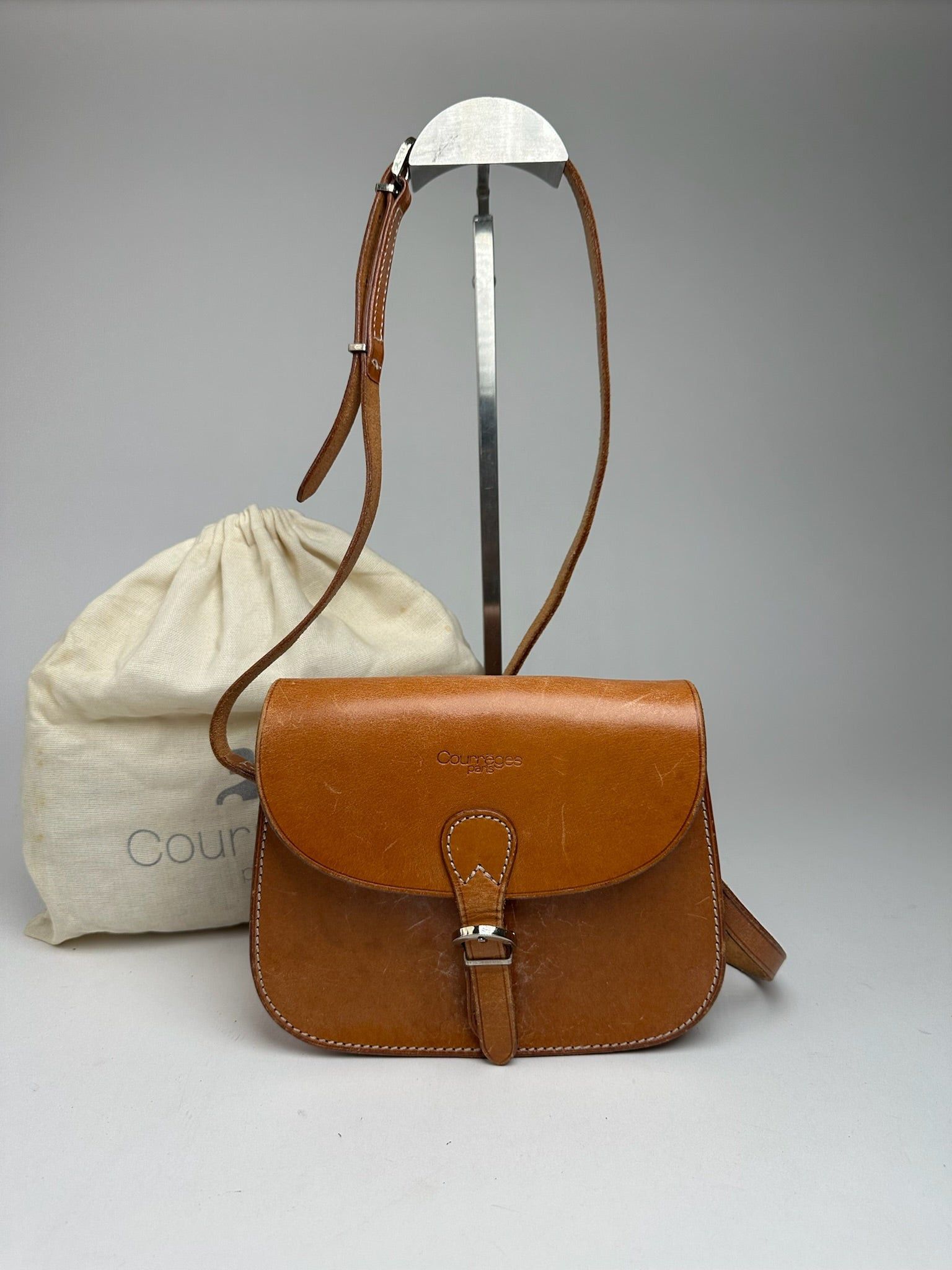 Courreges Vintage Kamel Leather bag Size ONE SIZE - 5 Thumbnail