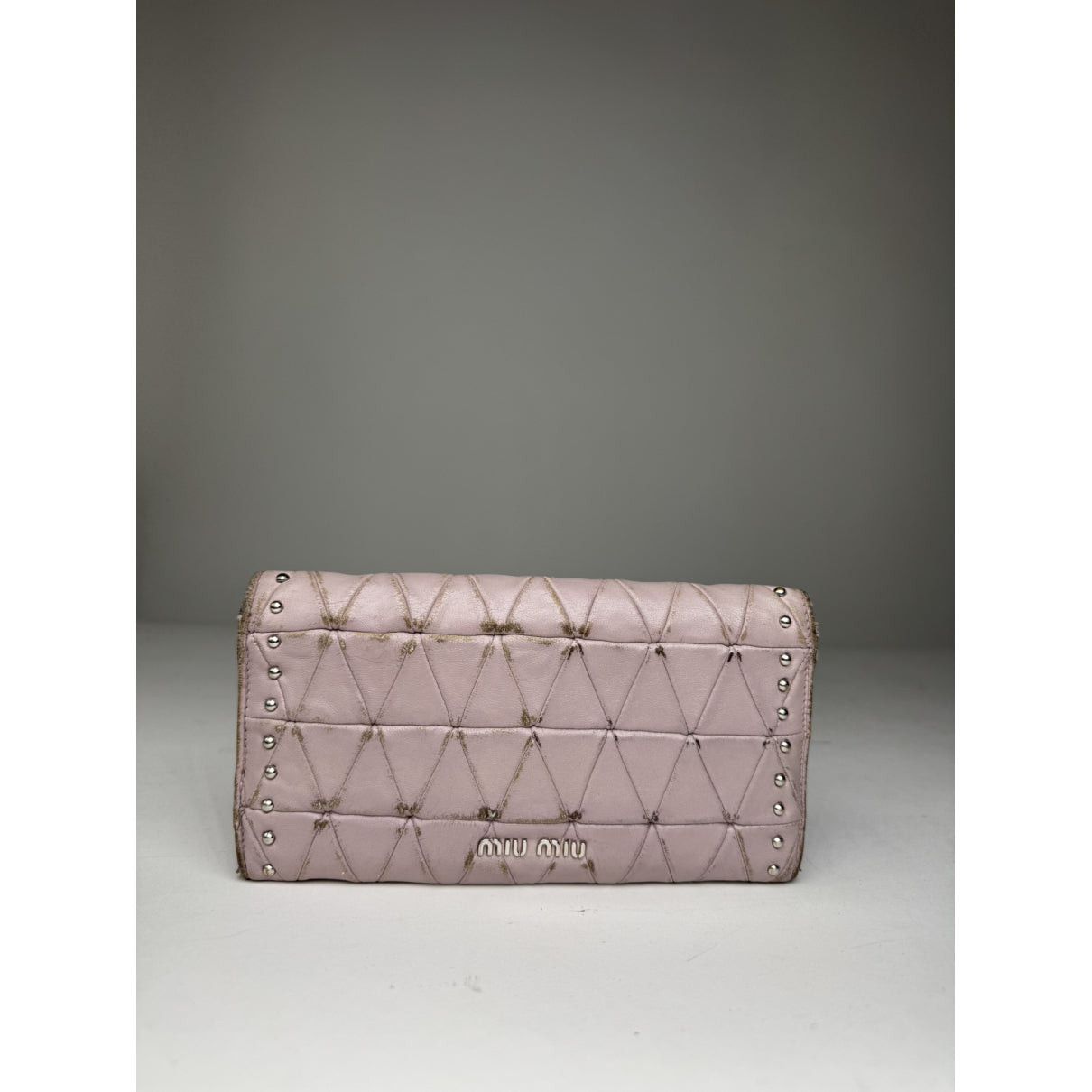 Miu Miu Purple Leather Wallet Size ONE SIZE - 2 Thumbnail