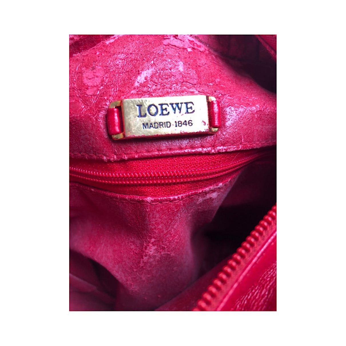 Loewe Flamenco Red Leather Handbag Size ONE SIZE - 3 Thumbnail
