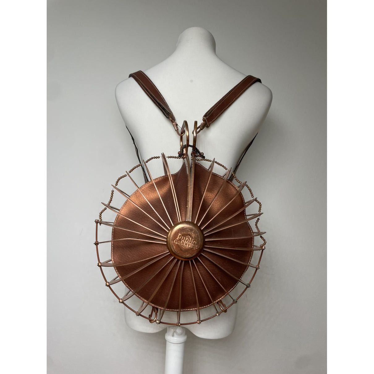 Jean Paul Gaultier Brown Leather Handbag Size ONE SIZE - 3 Thumbnail
