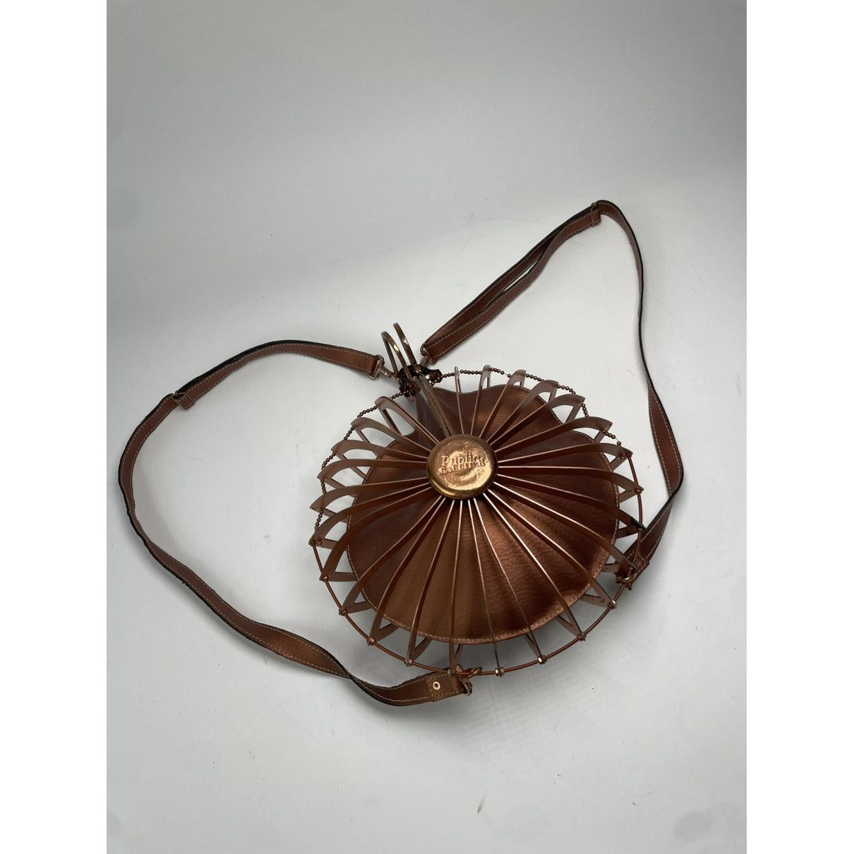 Jean Paul Gaultier Brown Leather Handbag Size ONE SIZE - 5 Thumbnail