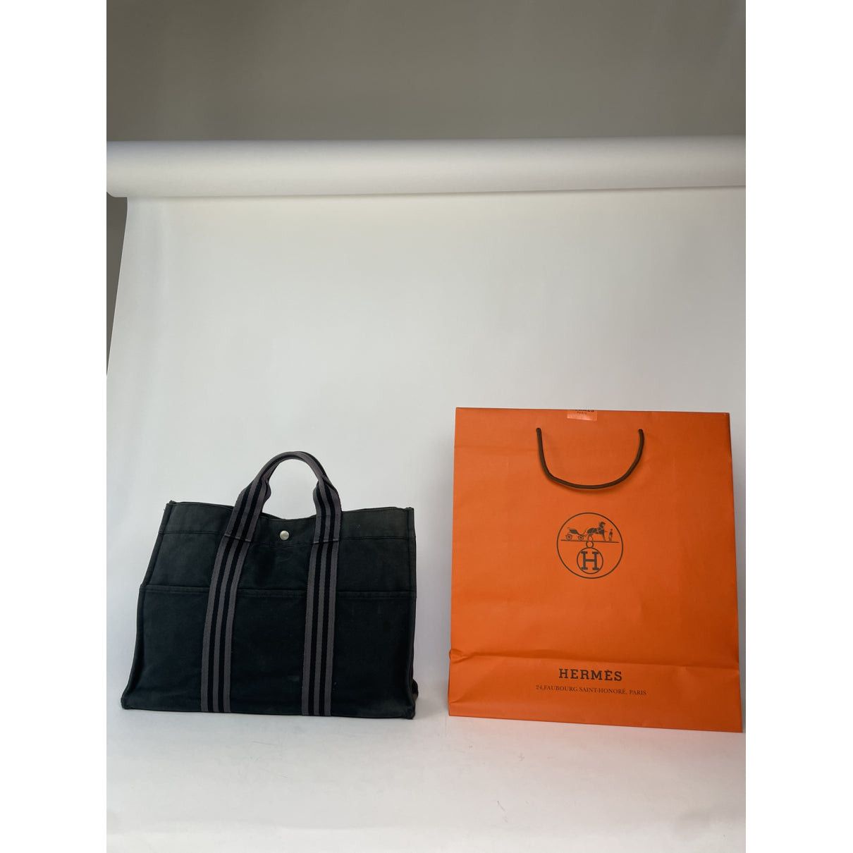 Other Hermès Black Cotton Handbag Size ONE SIZE - 5 Thumbnail
