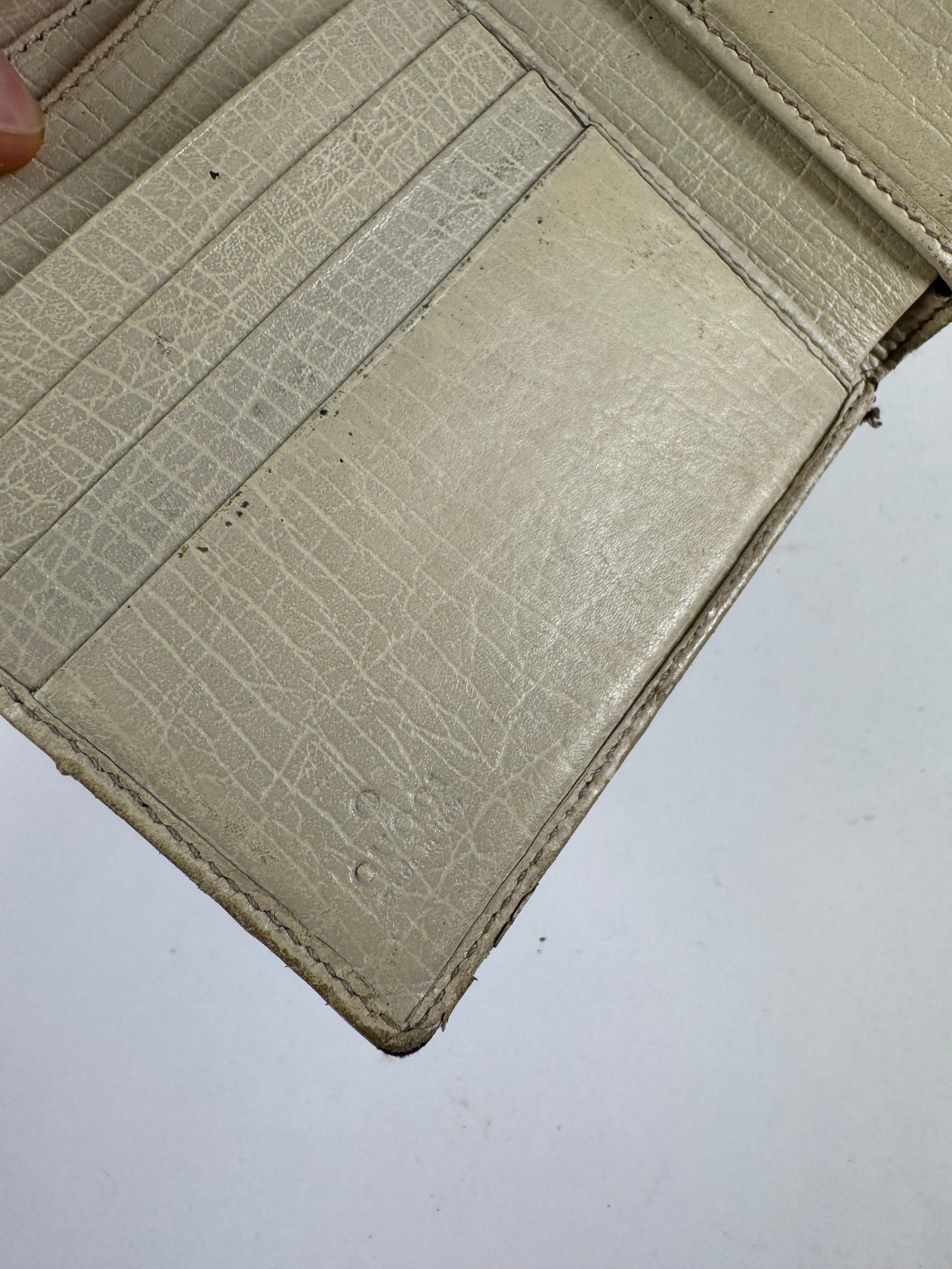 Gucci Vintage Leather / monogram wallet beige white orange Size ONE SIZE - 6 Thumbnail