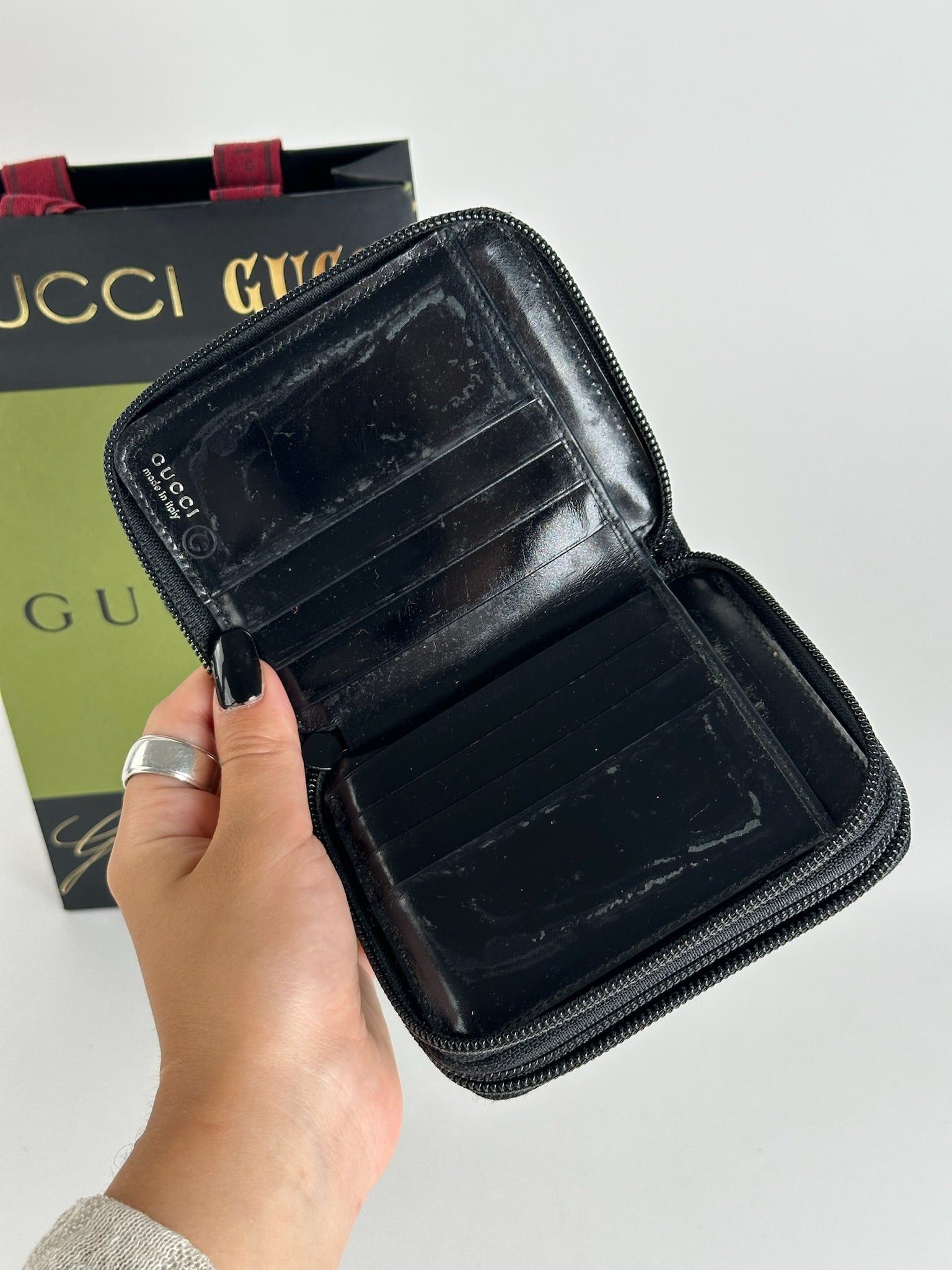 Gucci Vintage Bamboo Wallet black Size ONE SIZE - 8 Thumbnail