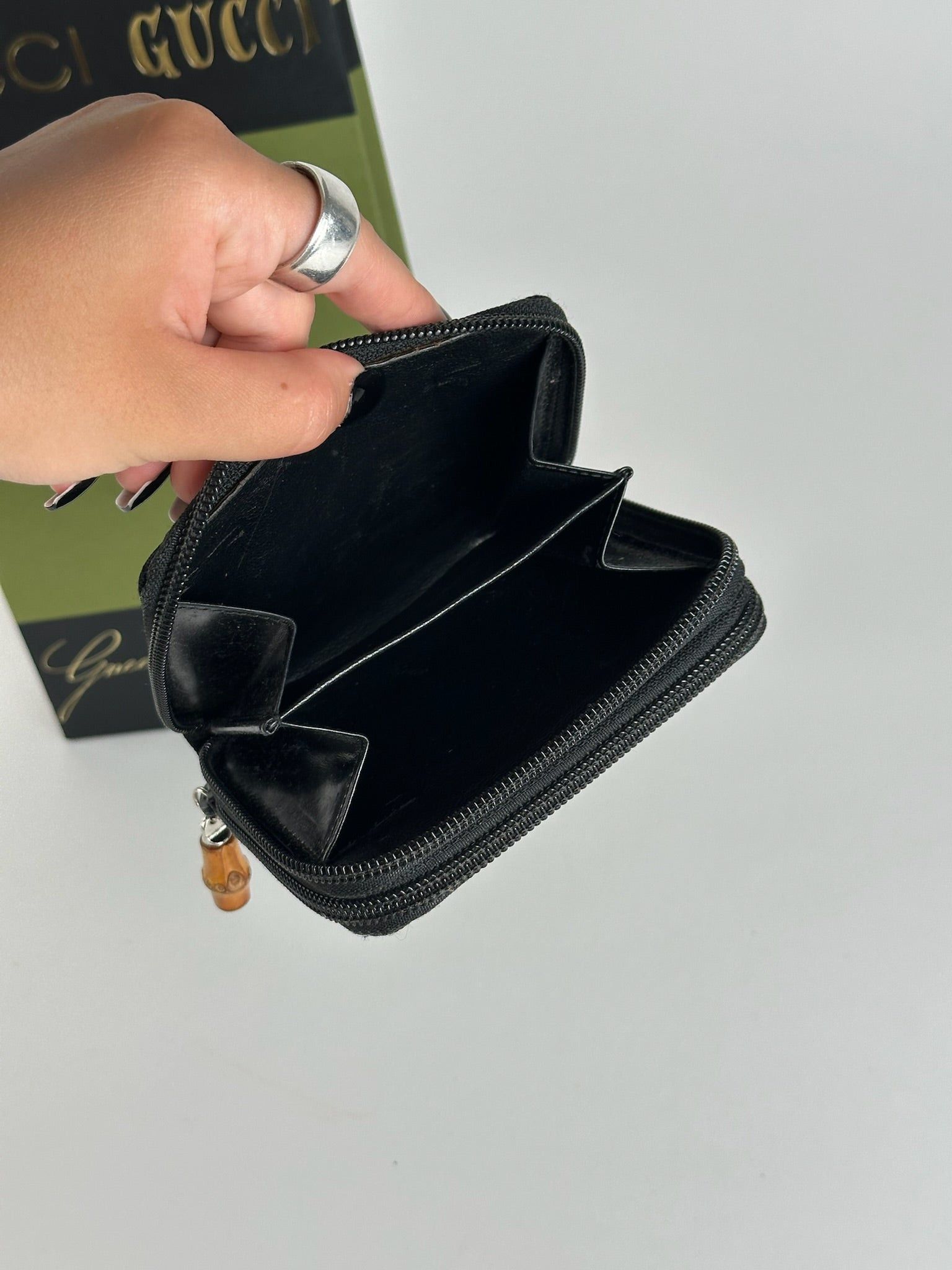Gucci Vintage Bamboo Wallet black Size ONE SIZE - 9 Thumbnail