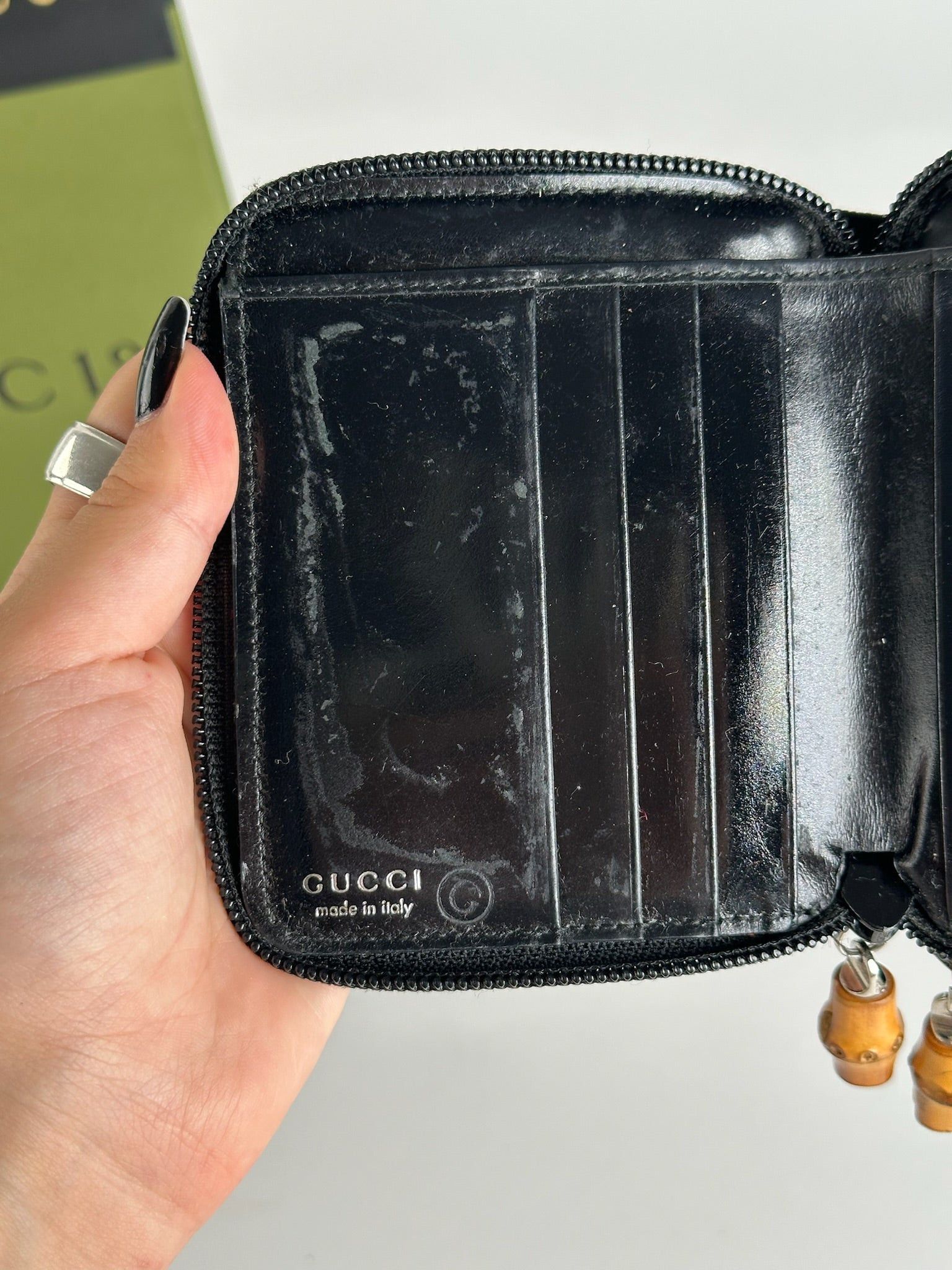 Gucci Vintage Bamboo Wallet black Size ONE SIZE - 7 Thumbnail