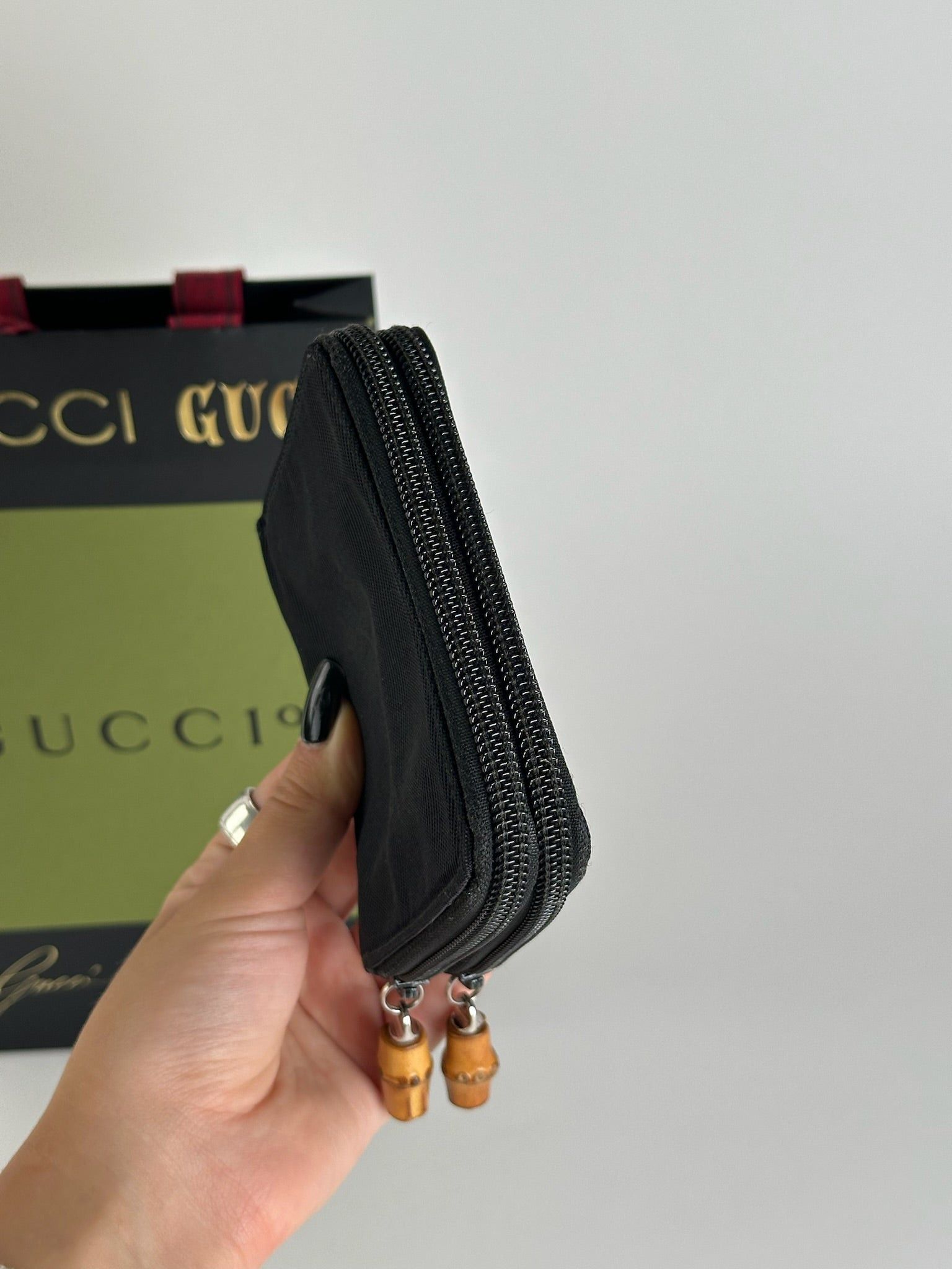 Gucci Vintage Bamboo Wallet black Size ONE SIZE - 10 Thumbnail