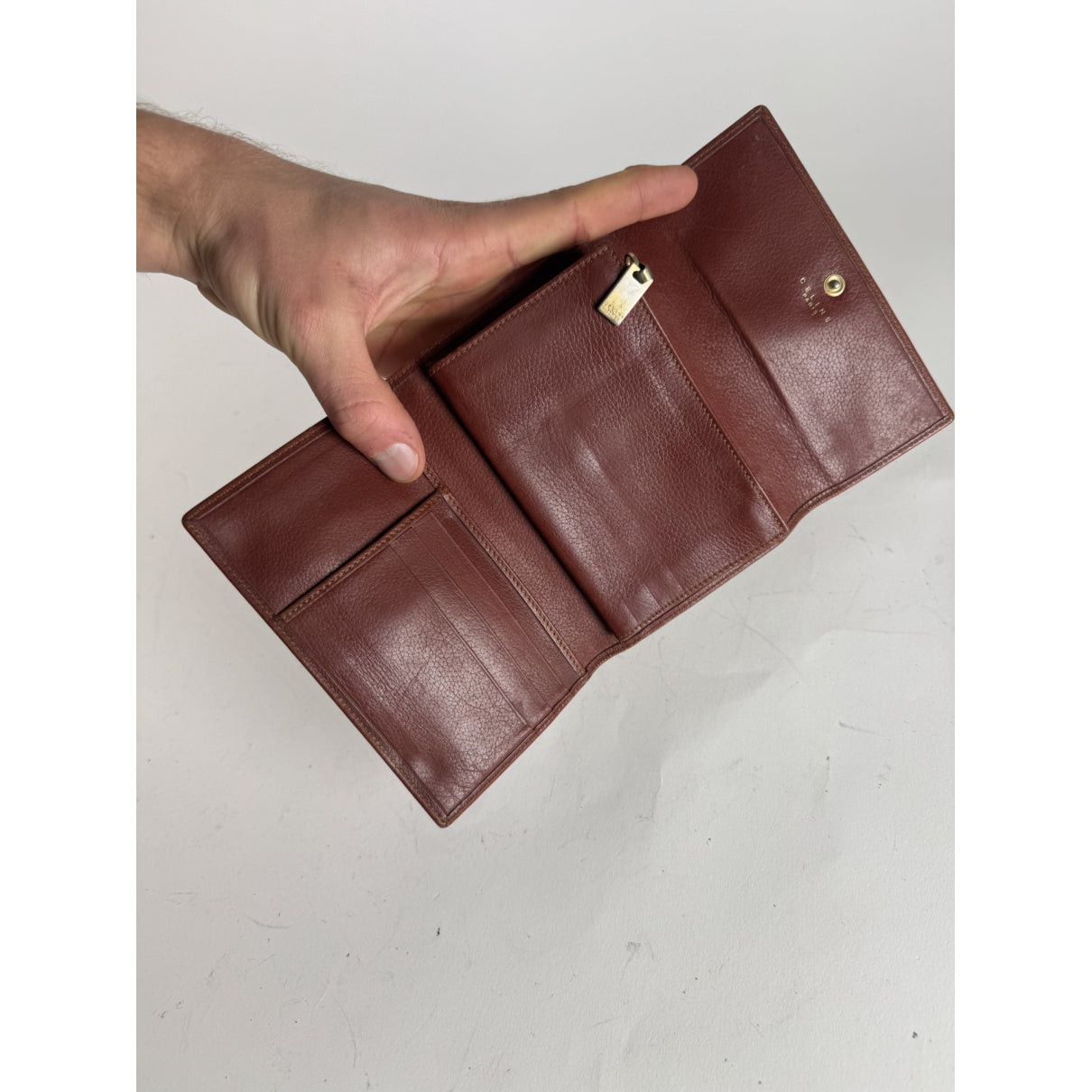 Celine Triomphe Brown Leather Wallet Size ONE SIZE - 3 Thumbnail