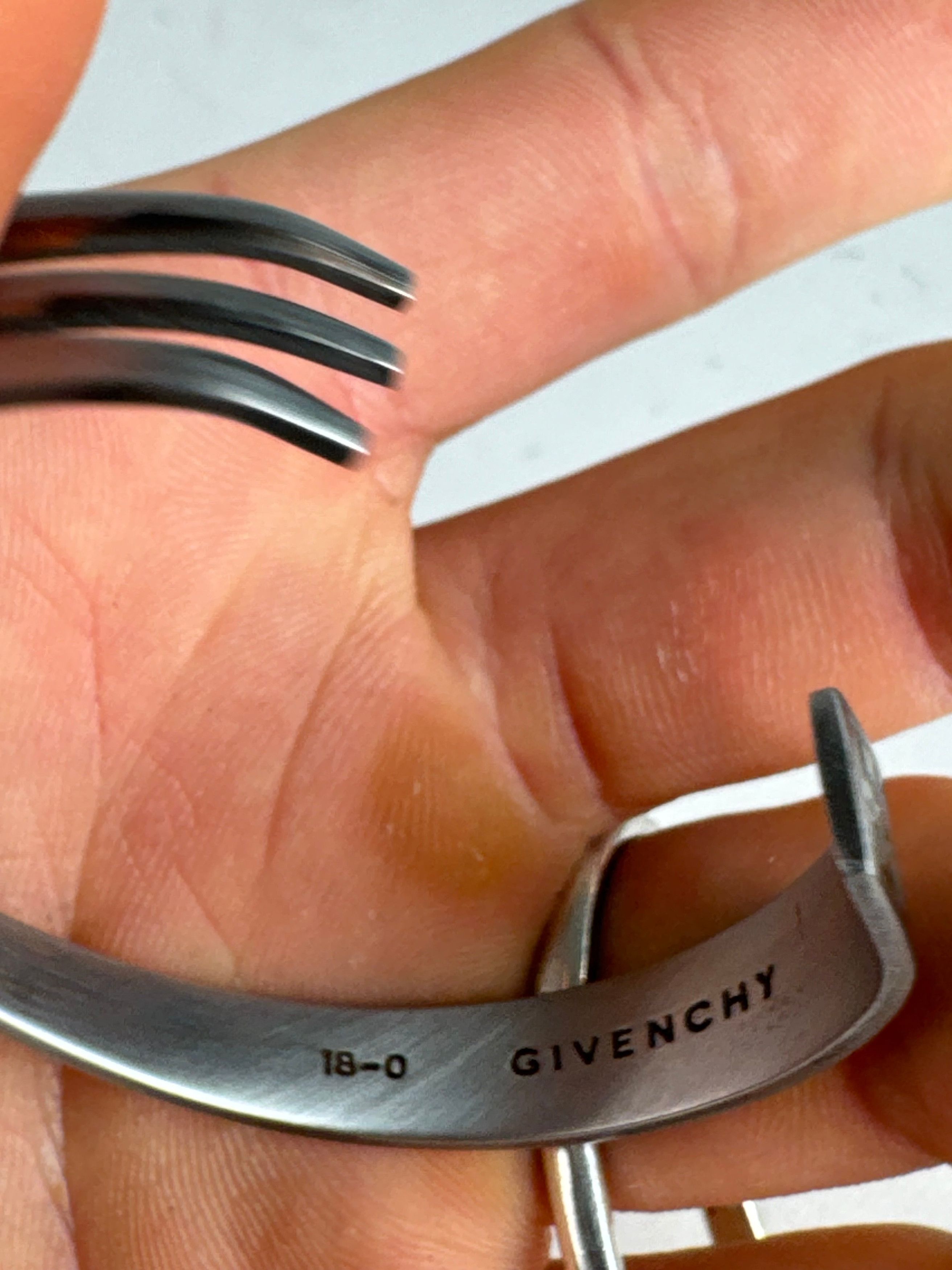 Givenchy Vintage Steel Fork bracelet silver Size ONE SIZE - 3 Thumbnail