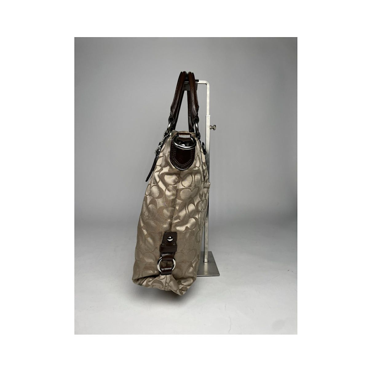 Coach Signature Sufflette Gold Leather Handbag Size ONE SIZE - 4 Thumbnail