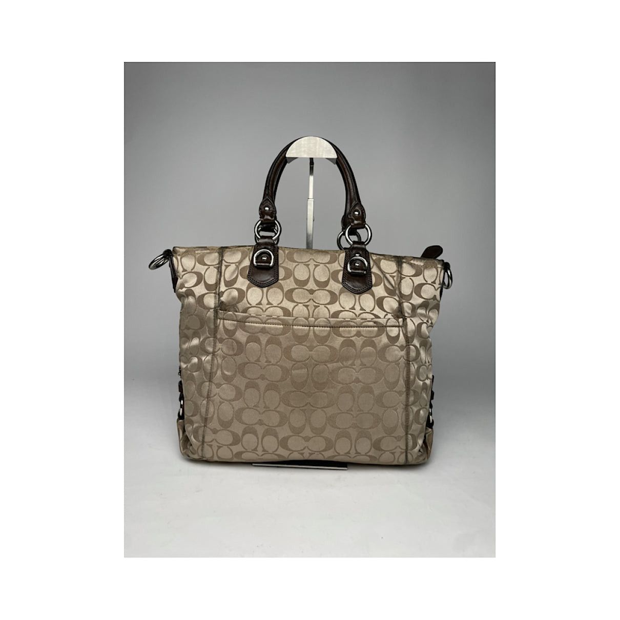 Coach Signature Sufflette Gold Leather Handbag Size ONE SIZE - 5 Thumbnail