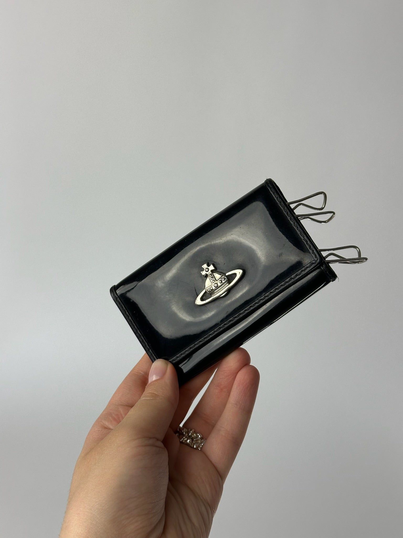 Vivienne Westwood Vintage Leather Key Holder black Size ONE SIZE - 9 Thumbnail