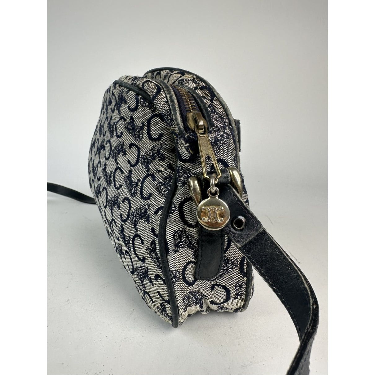 Celine Triomphe Vintage Black Cotton Handbag Size ONE SIZE - 5 Thumbnail