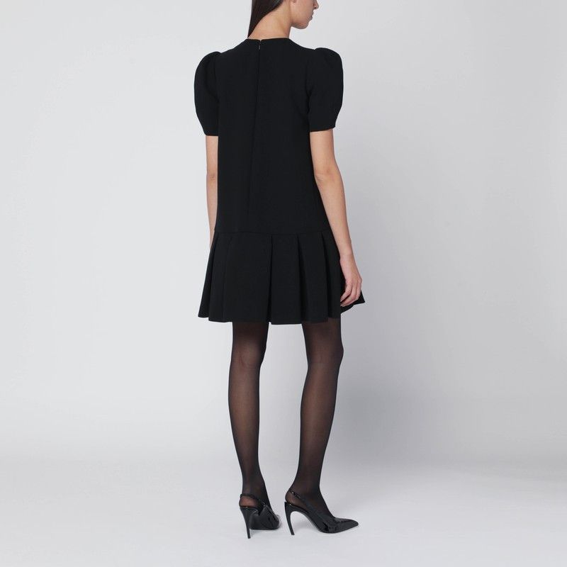 Moschino Moschino Black Mini Dress With Pleats Size M / US 6-8 / IT 42-44 - 2 Thumbnail