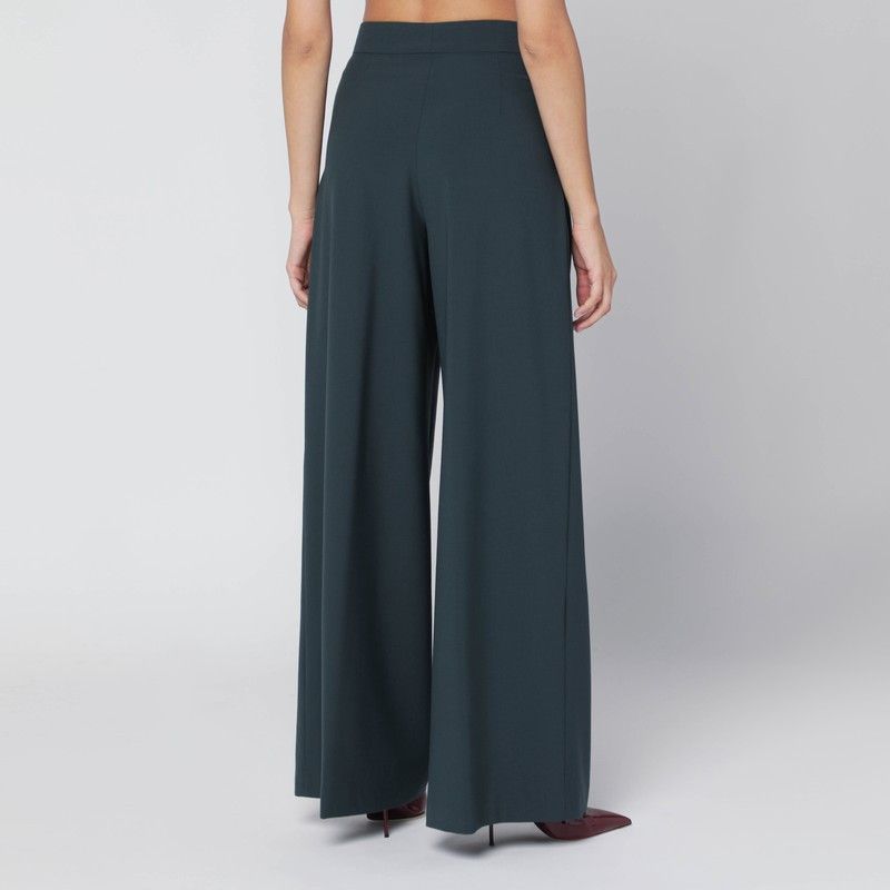 Dries Van Noten Dries Van Noten Straight Pants With Dark Green Pleats Size 28" / US 6 / IT 42 - 2 Thumbnail
