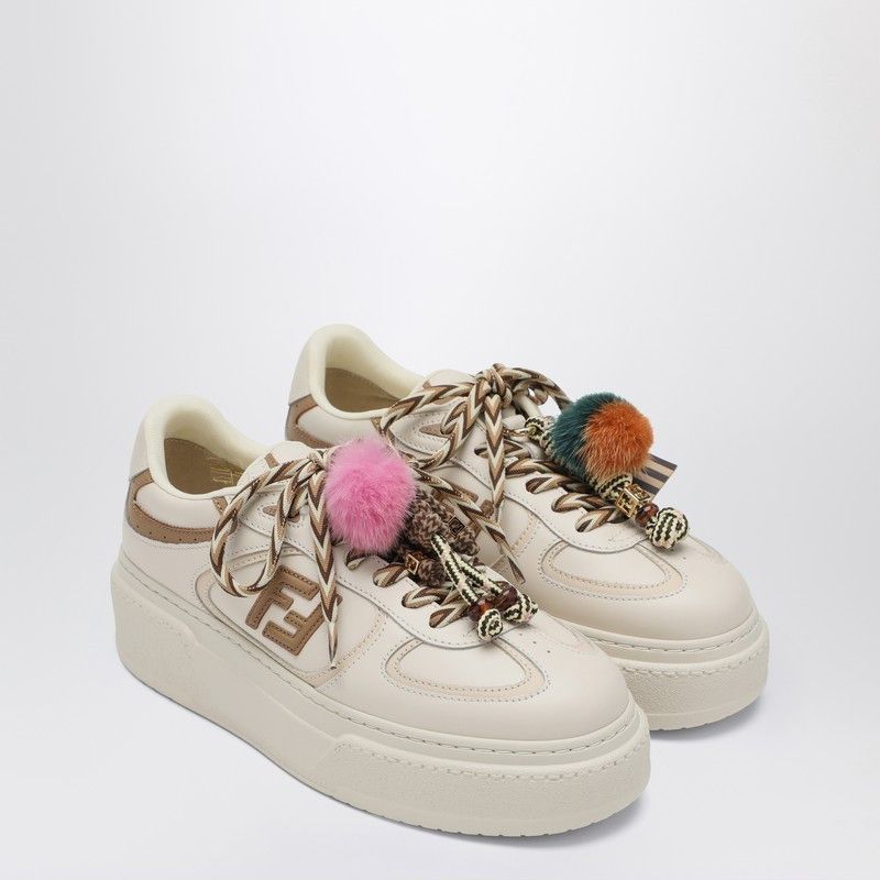 Fendi Fendi Fendi Match Low Top Platform In White Leather With Charm Size US 11 / IT 41 - 2 Thumbnail