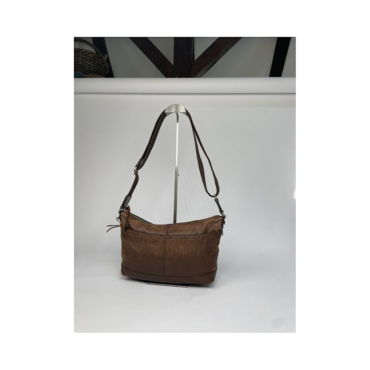 Coach Signature Sufflette Brown Leather Handbag Size ONE SIZE - 4 Thumbnail