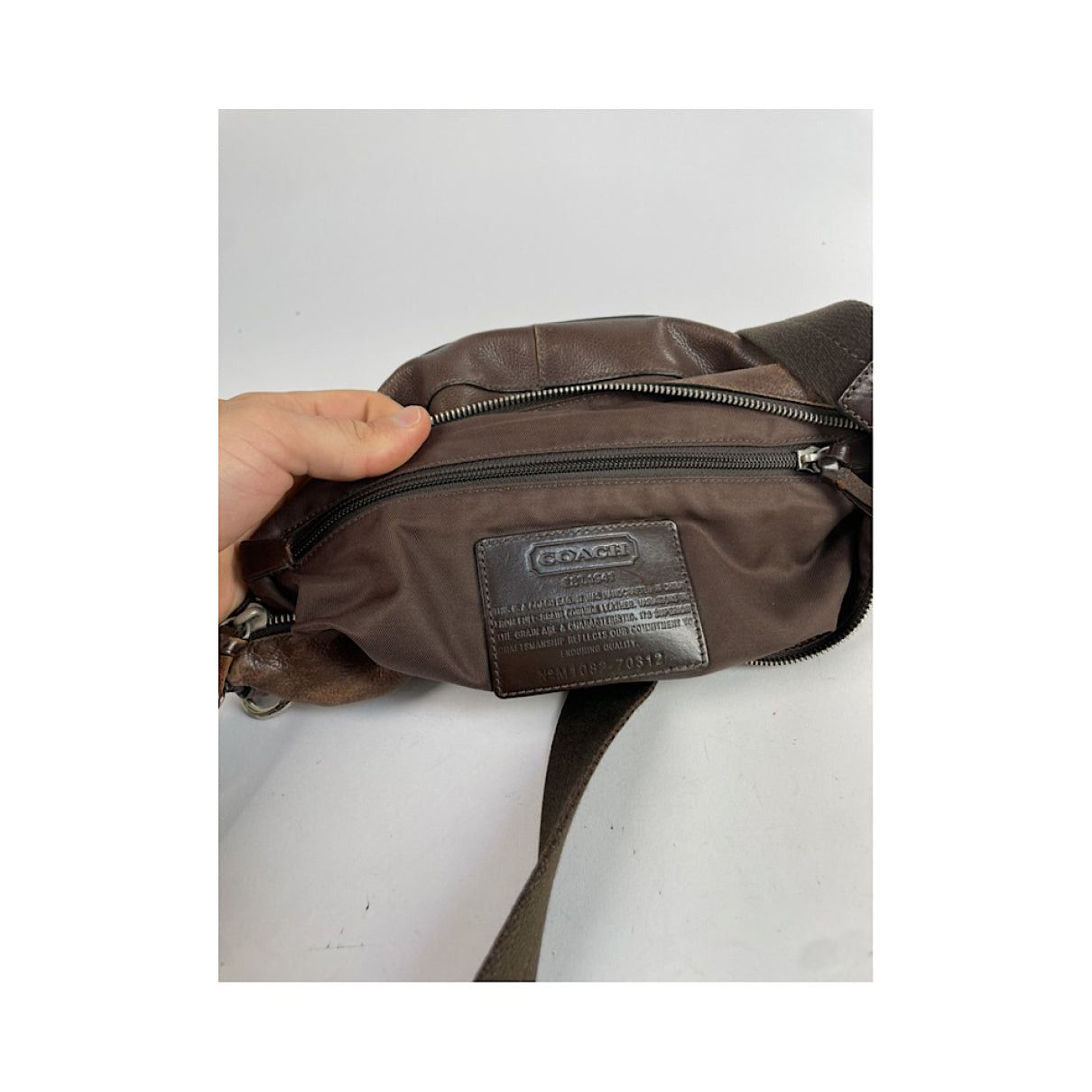 Coach Signature Sufflette Brown Leather Handbag Size ONE SIZE - 3 Thumbnail