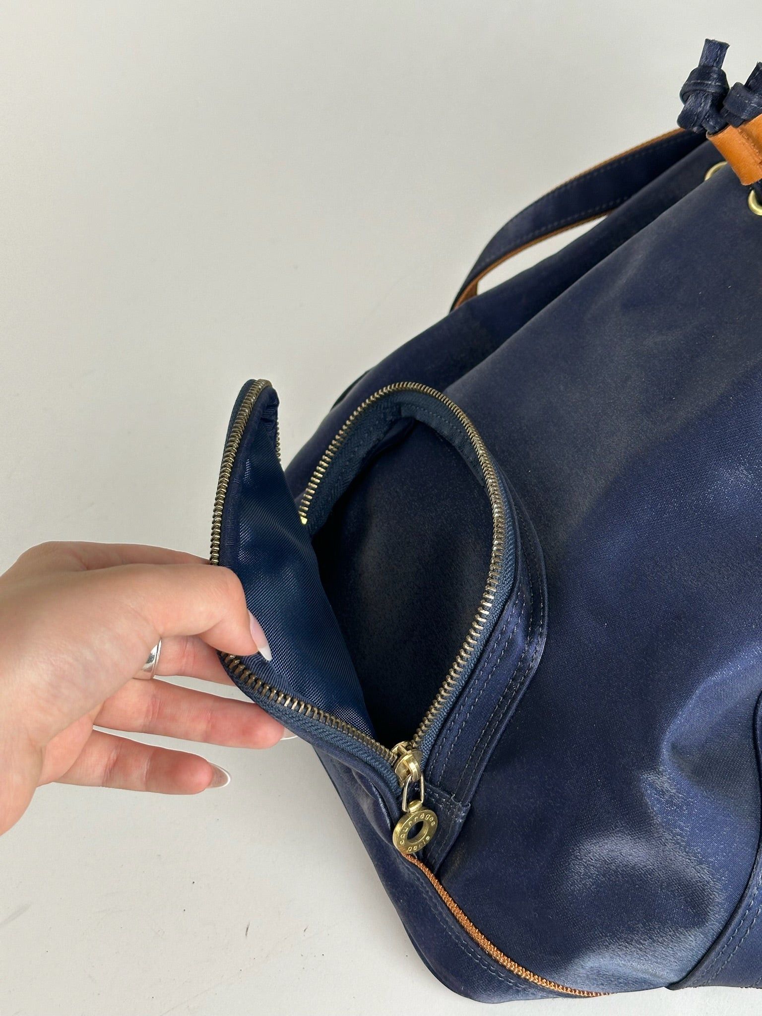 Courreges Vintage Paris leather bucket bag navy Size ONE SIZE - 6 Thumbnail
