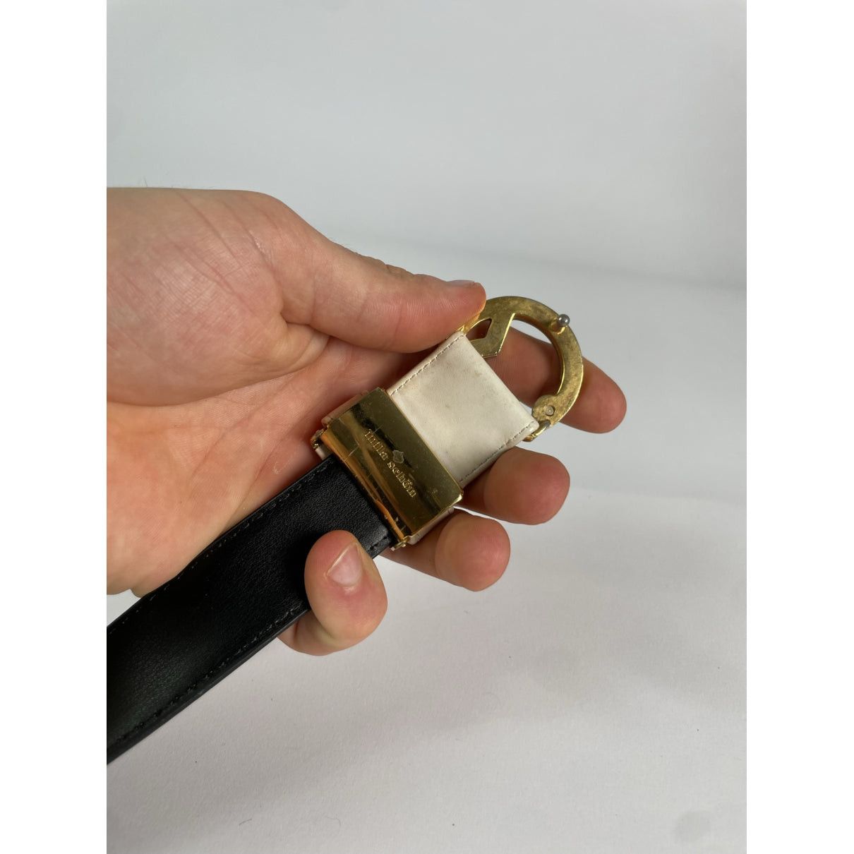 Other Mila Schön Concept Black Leather Belt Size ONE SIZE - 3 Thumbnail