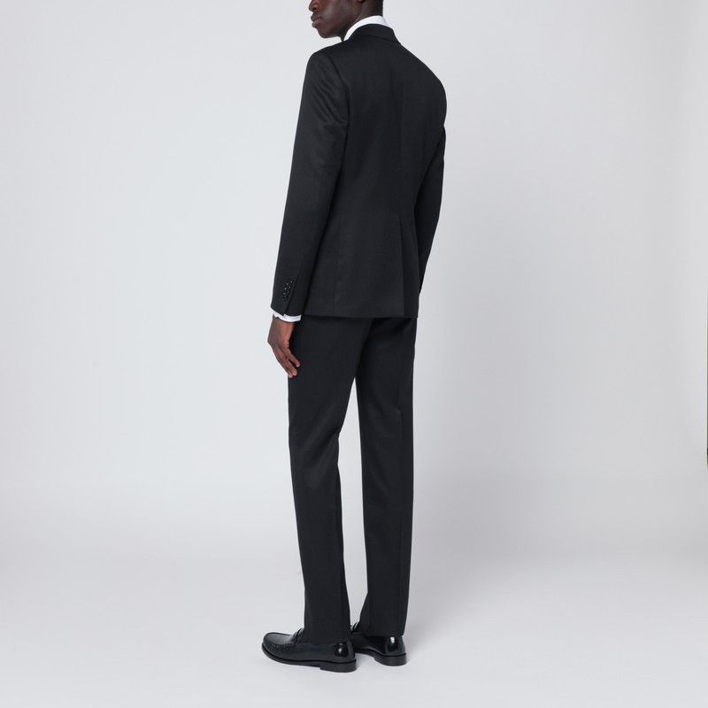 Lardini Lardini Black Single-Breasted Wool Suit Size US L / EU 52-54 / 3 - 2 Thumbnail