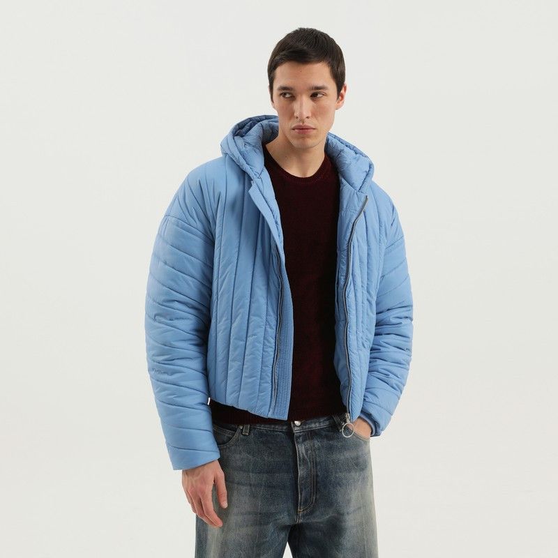 1989 STUDIO 1989 Studio Light Blue Quilted Down Jacket Size US XL / EU 56 / 4 - 2 Thumbnail