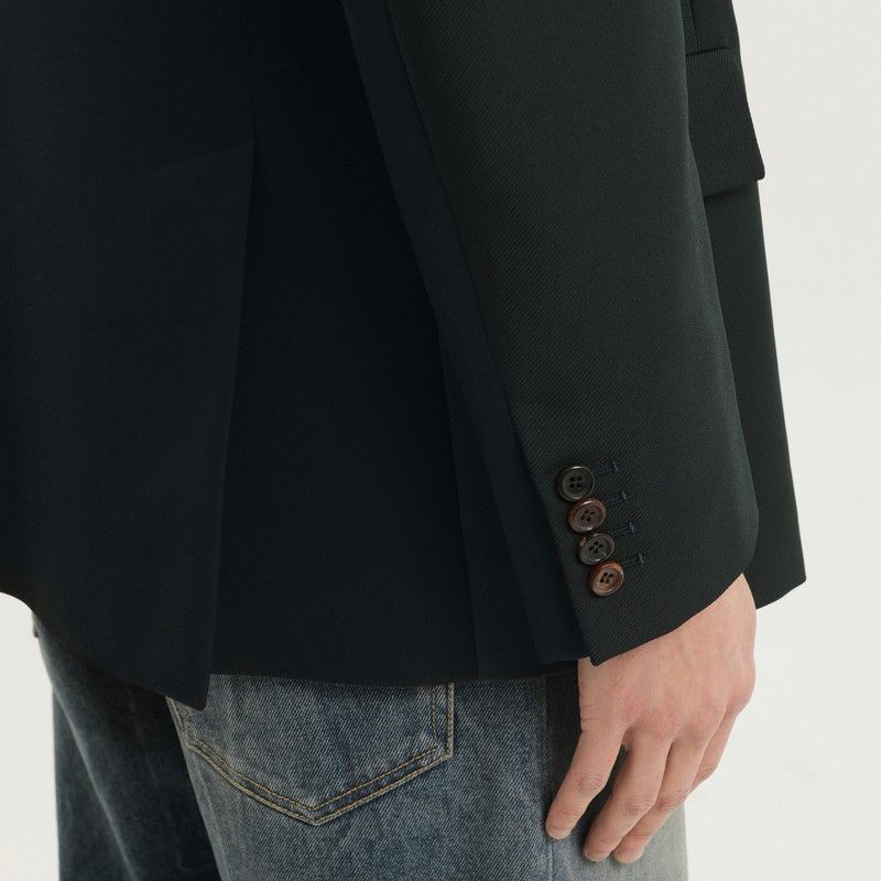 1989 STUDIO 1989 Studio Dark Green Double-Breasted Blazer Size US XL / EU 56 / 4 - 2 Thumbnail
