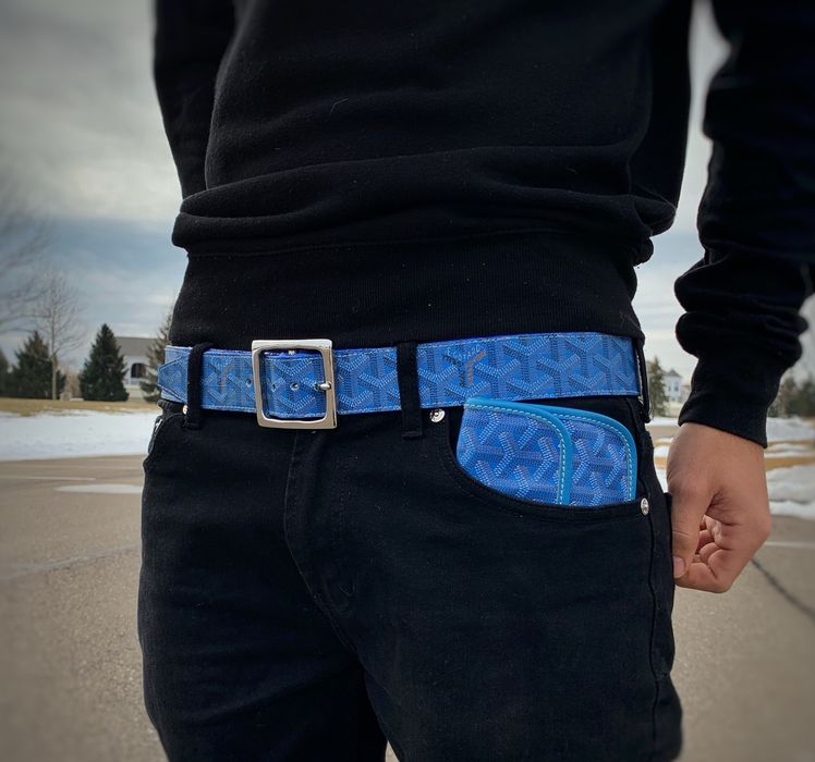 Goyard blue outlet belt