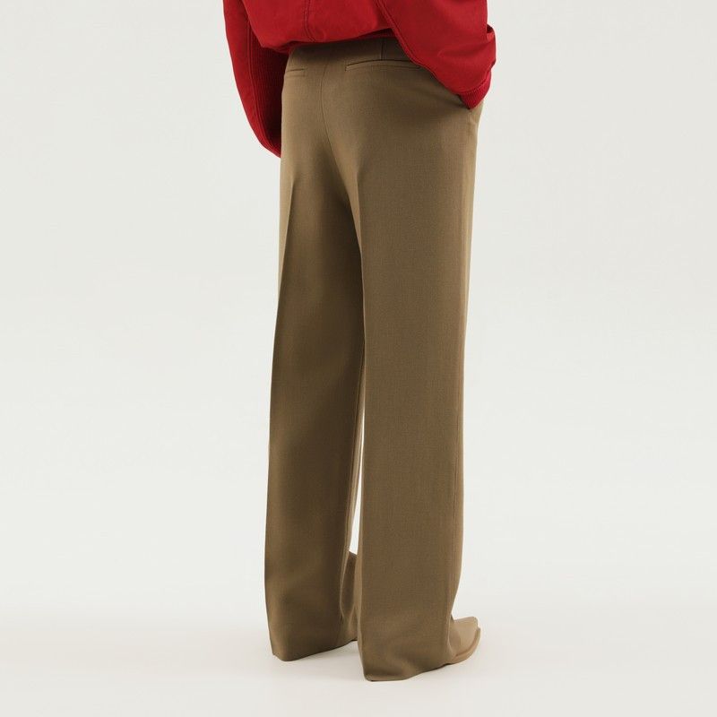 1989 STUDIO 1989 Studio Olive Green Straight Leg Wool Pants Size 28" / US 6 / IT 42 - 2 Thumbnail