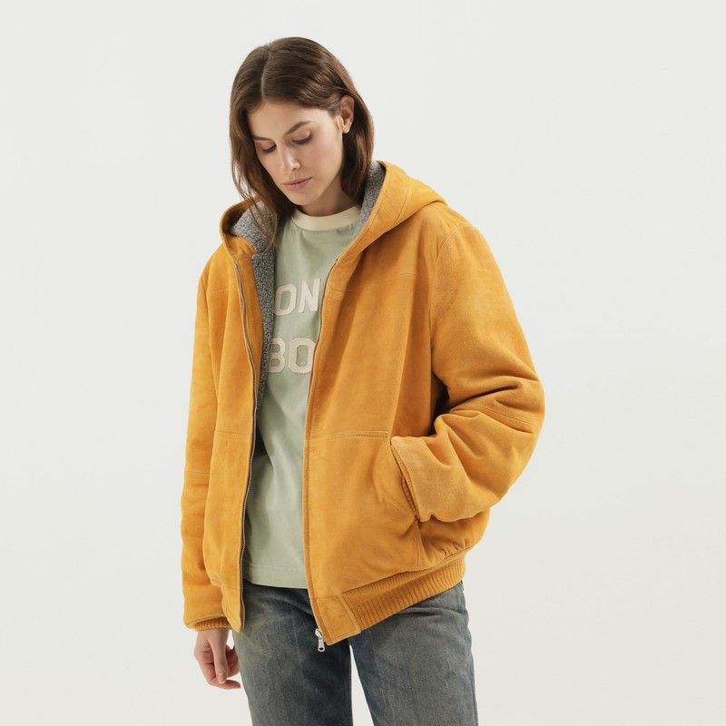 1989 STUDIO 1989 Studio Yellow Suede Hoodie Size M / US 6-8 / IT 42-44 - 2 Thumbnail